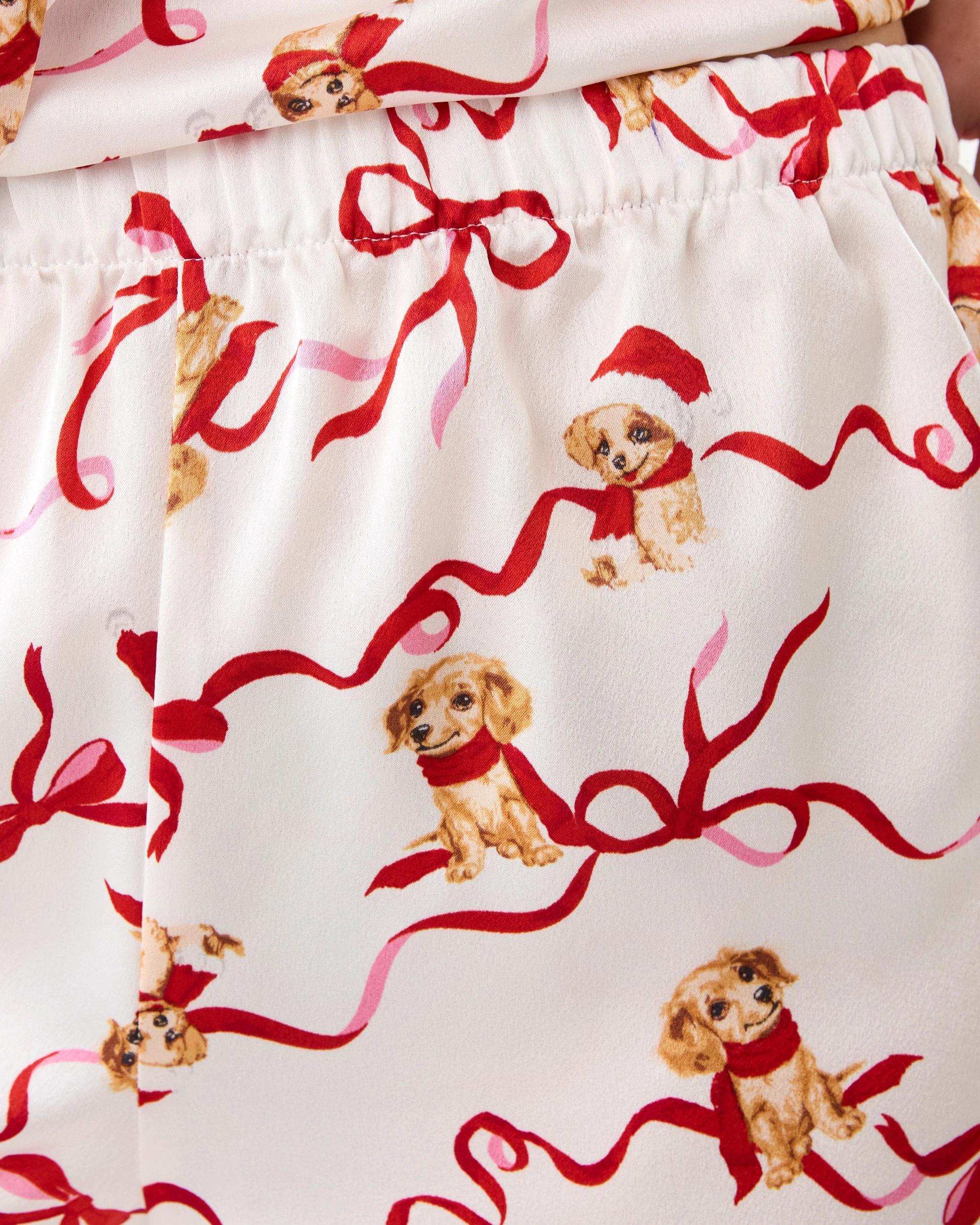 8 Family Matching Christmas Dog Ribbon Mini Me Womens Pyjama Set Xmas Dog, 8 of 10