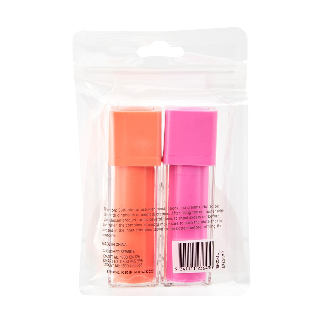 4 OXX Travel 2 Pack Twist Top Bottles - Rose Red and Orange, 4 of 4