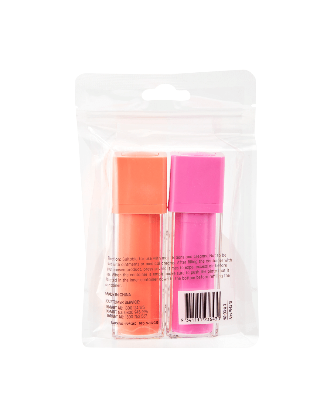 4 OXX Travel 2 Pack Twist Top Bottles - Rose Red and Orange, 4 of 4