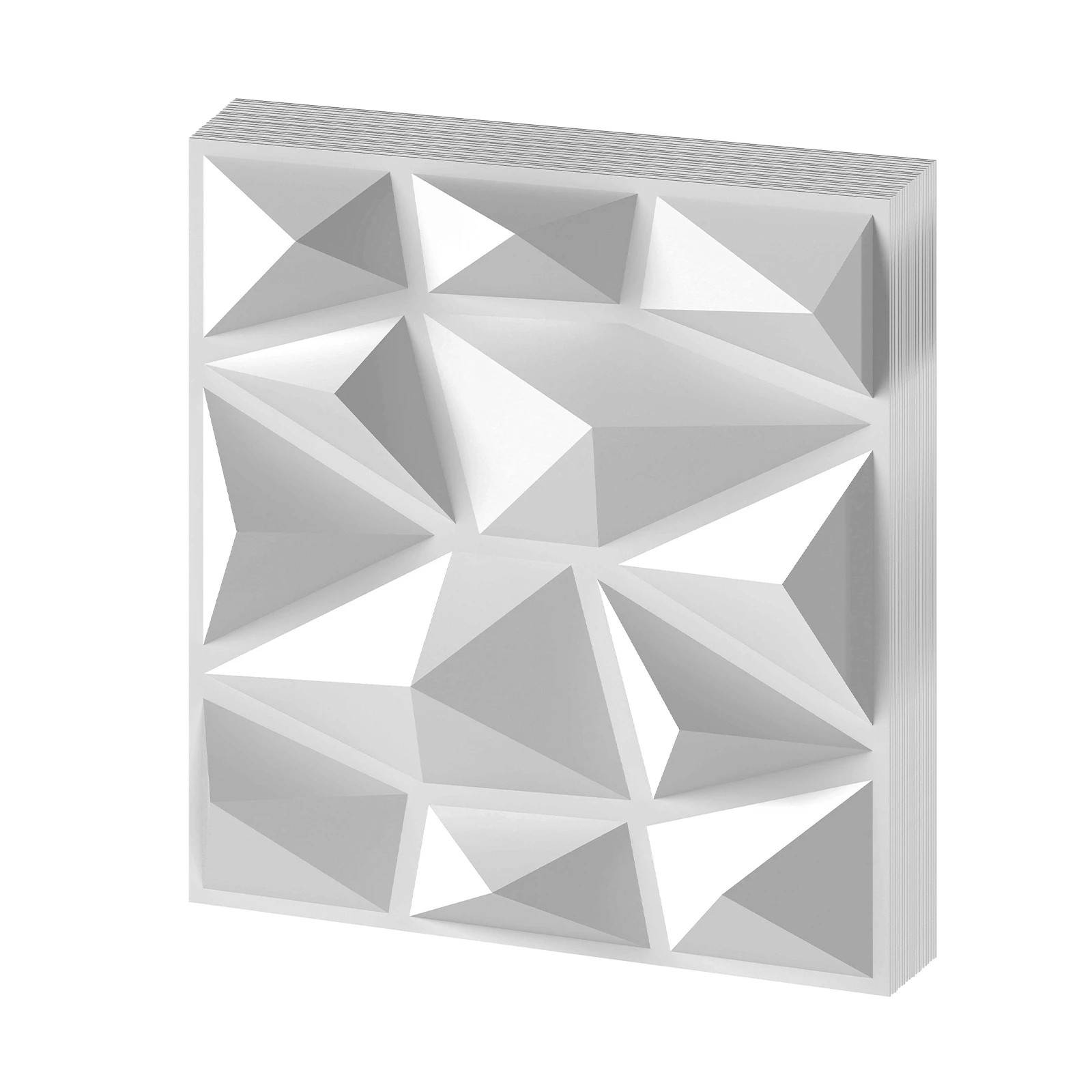 1 Costway 50-Pack 3D Wall Panels Accent PVC Wall Decoration Diamond Patterned - White, 1 of 1