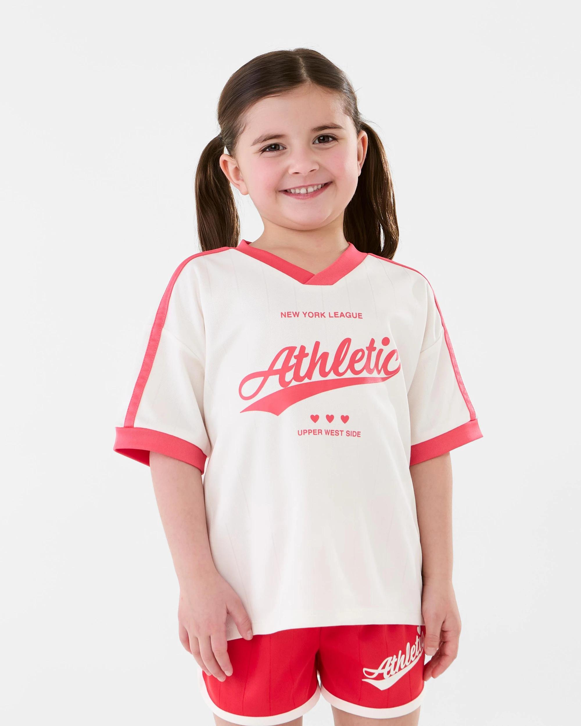 1 Short Sleeve Oversized Sporty T-shirt Wht Typo, 1 of 8