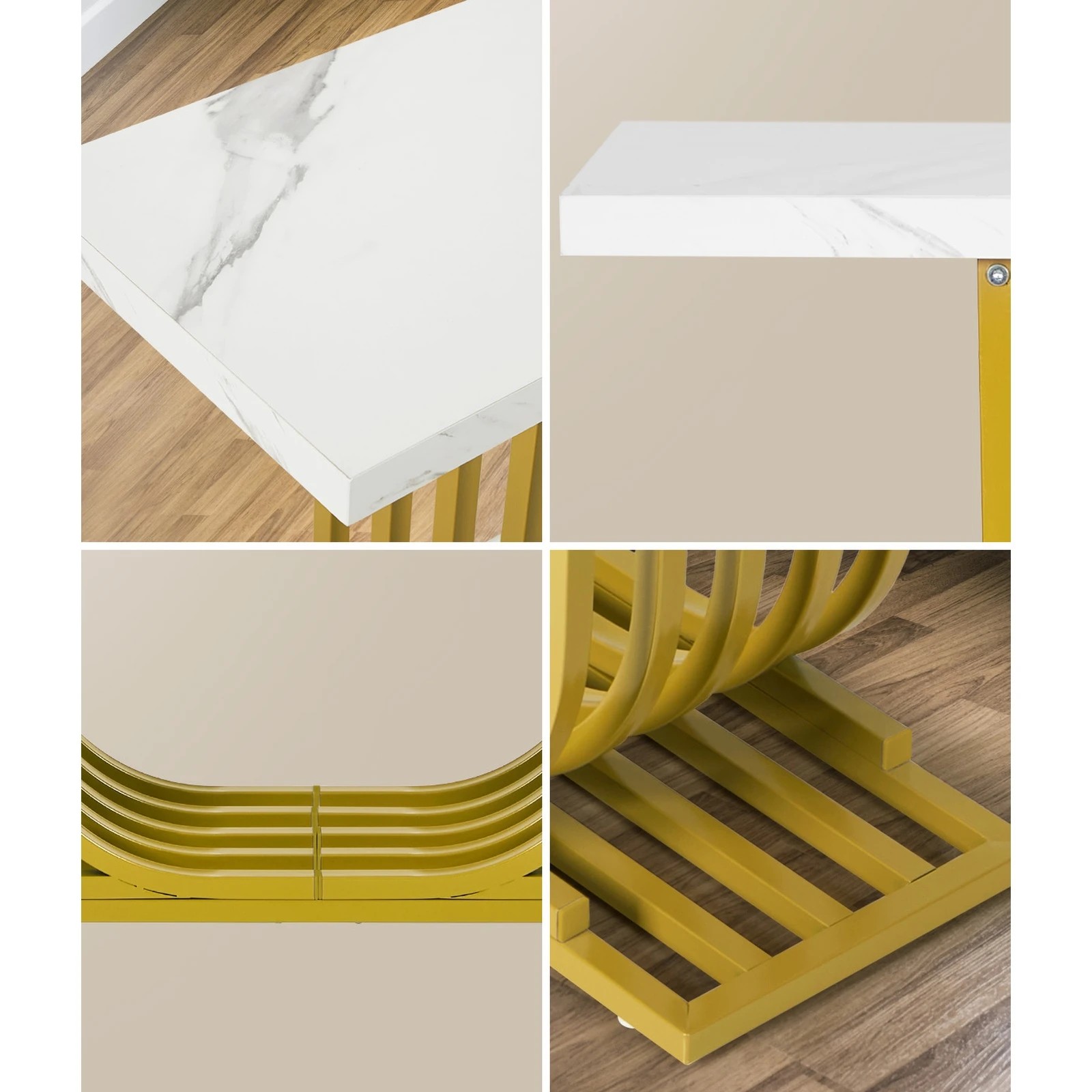 5 Oikiture Console Table Hallway Desk - Gold, 5 of 9