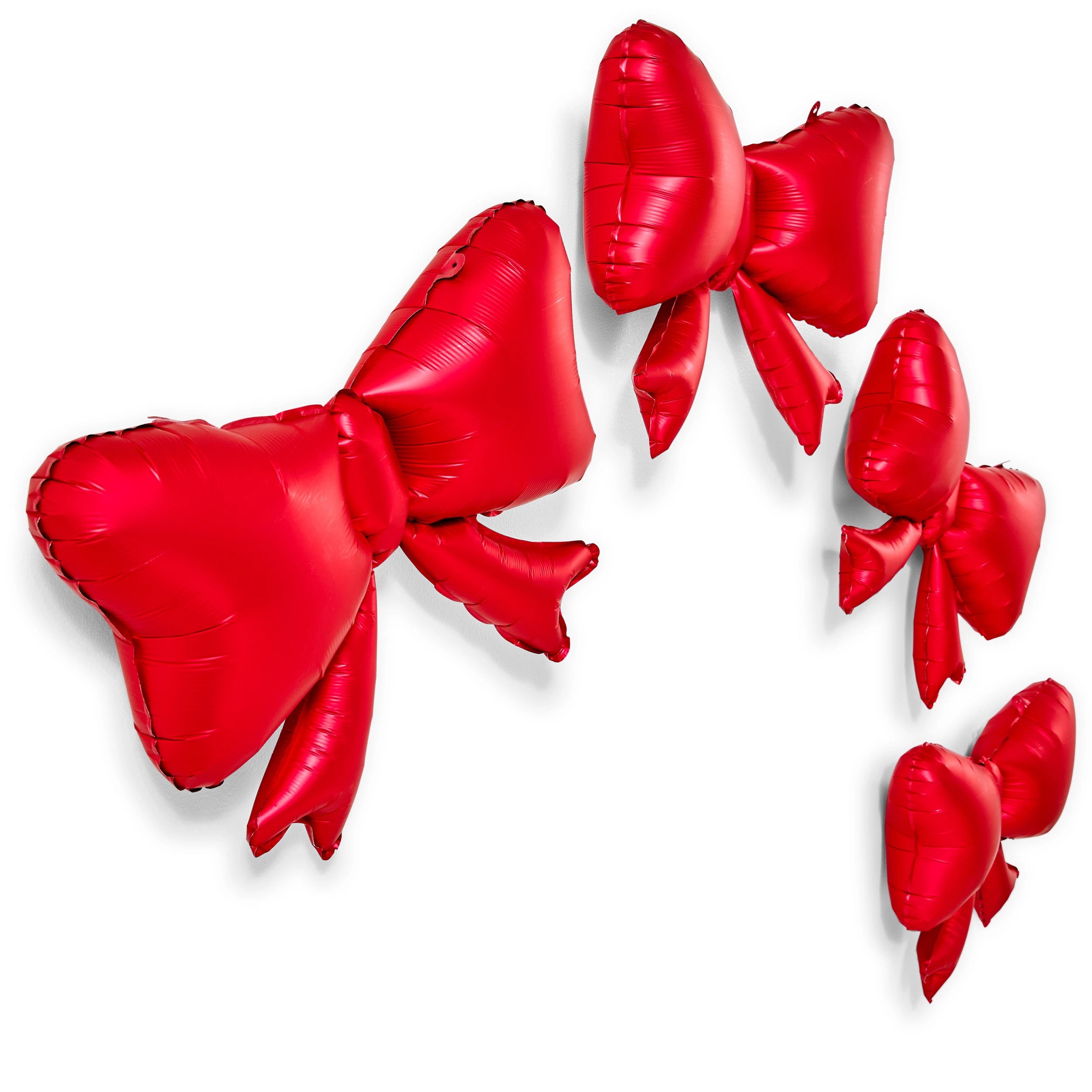 7 5 Piece Red Bow Foil Balloons, 7 of 8