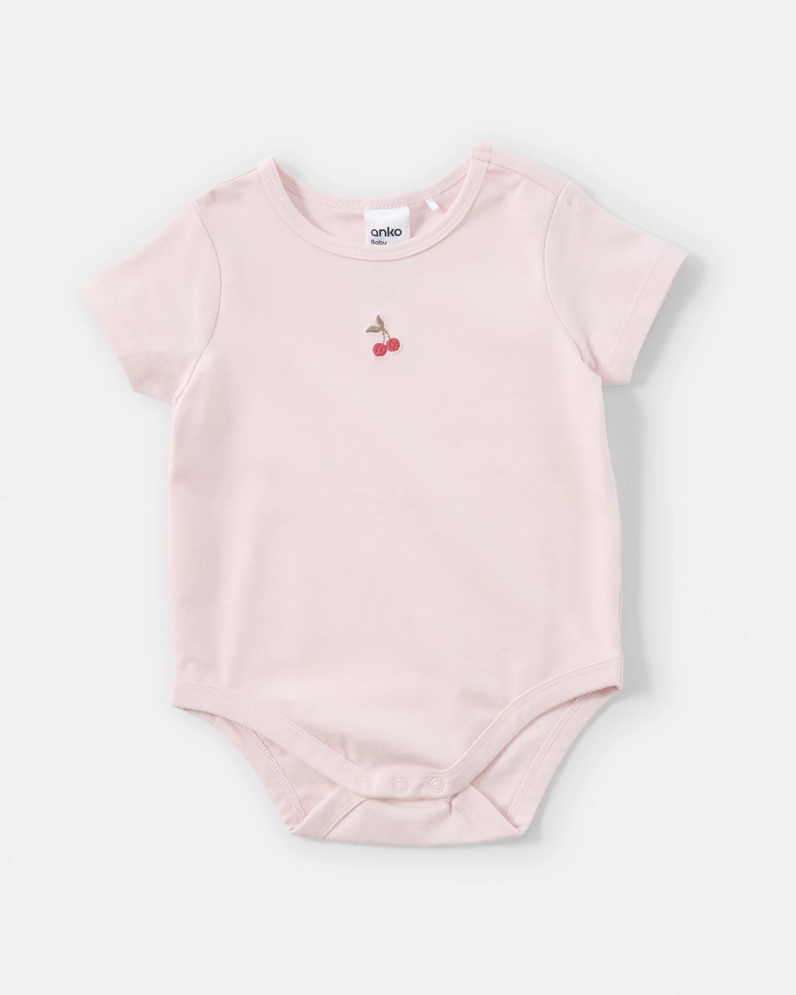 3 3 Pack Short Sleeve Print Bodysuits PINK CHERRY PLACEMENT MULTIPACK, 3 of 8