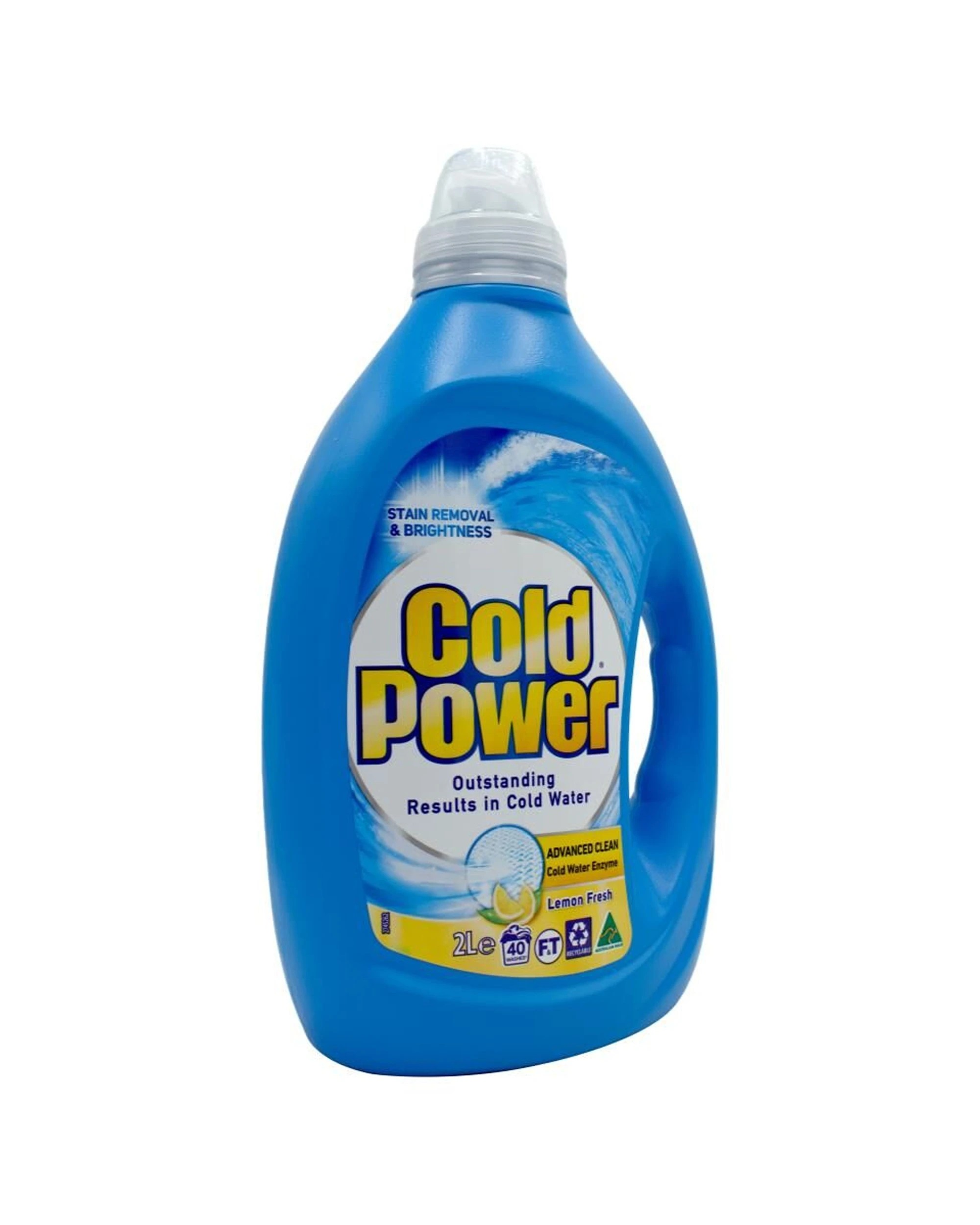 4 COLD POWER 4PK Cold Power 2L Laundry Liquid Front Loader Top Loader Advanced Clean - Blue, 4 of 4