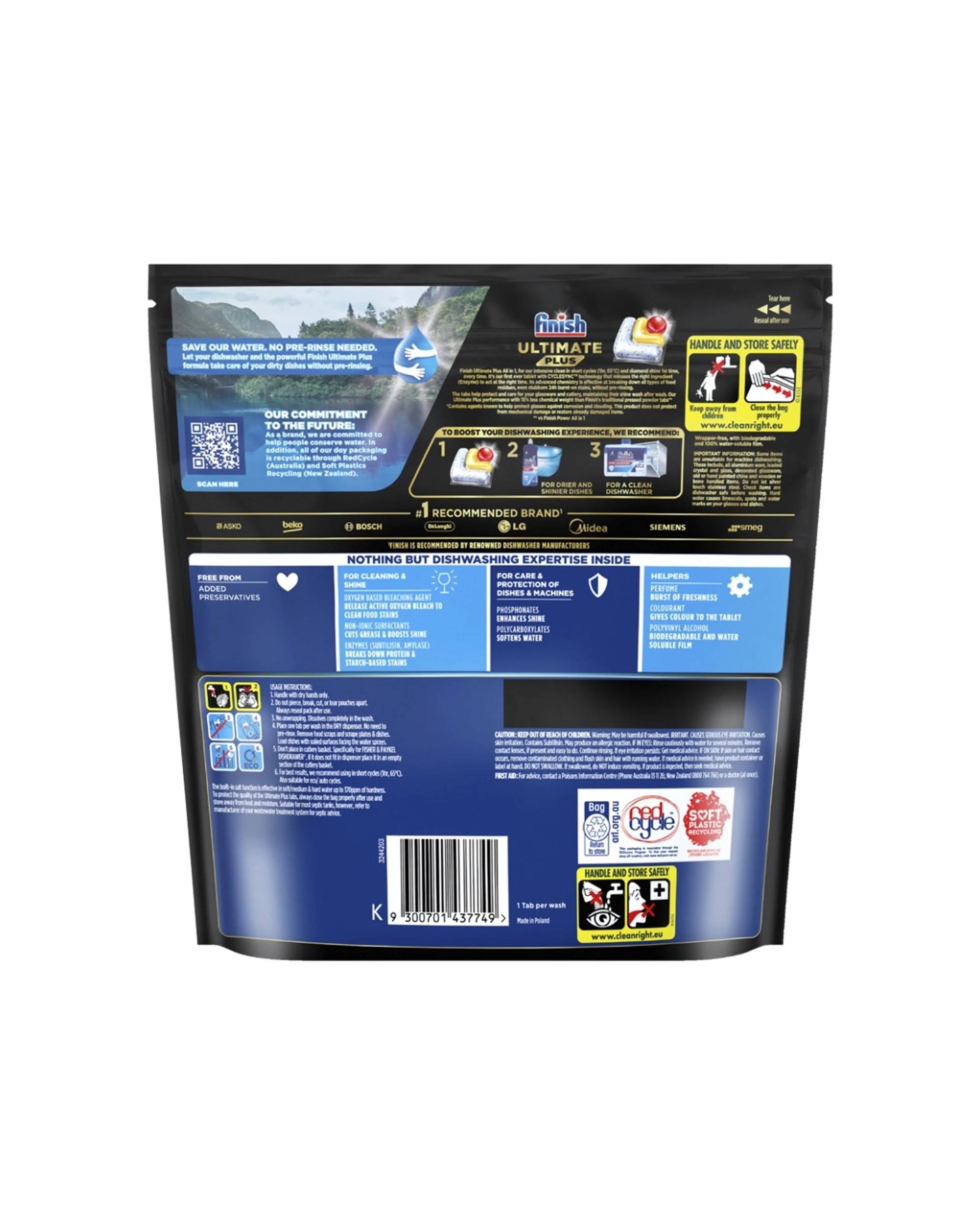 2 Finish Powerball Ultimate Plus All In 1 Dishwashing Tablets Lemon Sparkle, 2 of 3