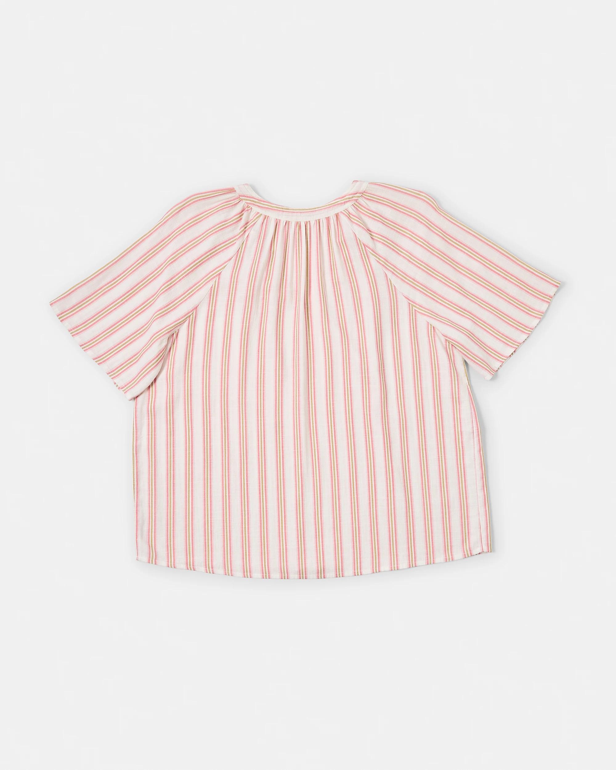 2 Curve Short Sleeve Relaxed Tie Front Top Trop Strp, 2 of 3