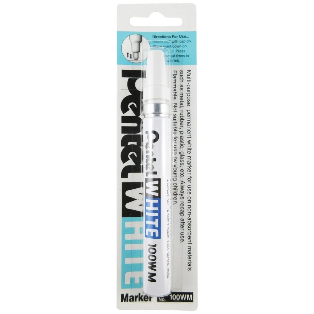 1 Pentel X100W-M Bullet Marker White, 1 of 4