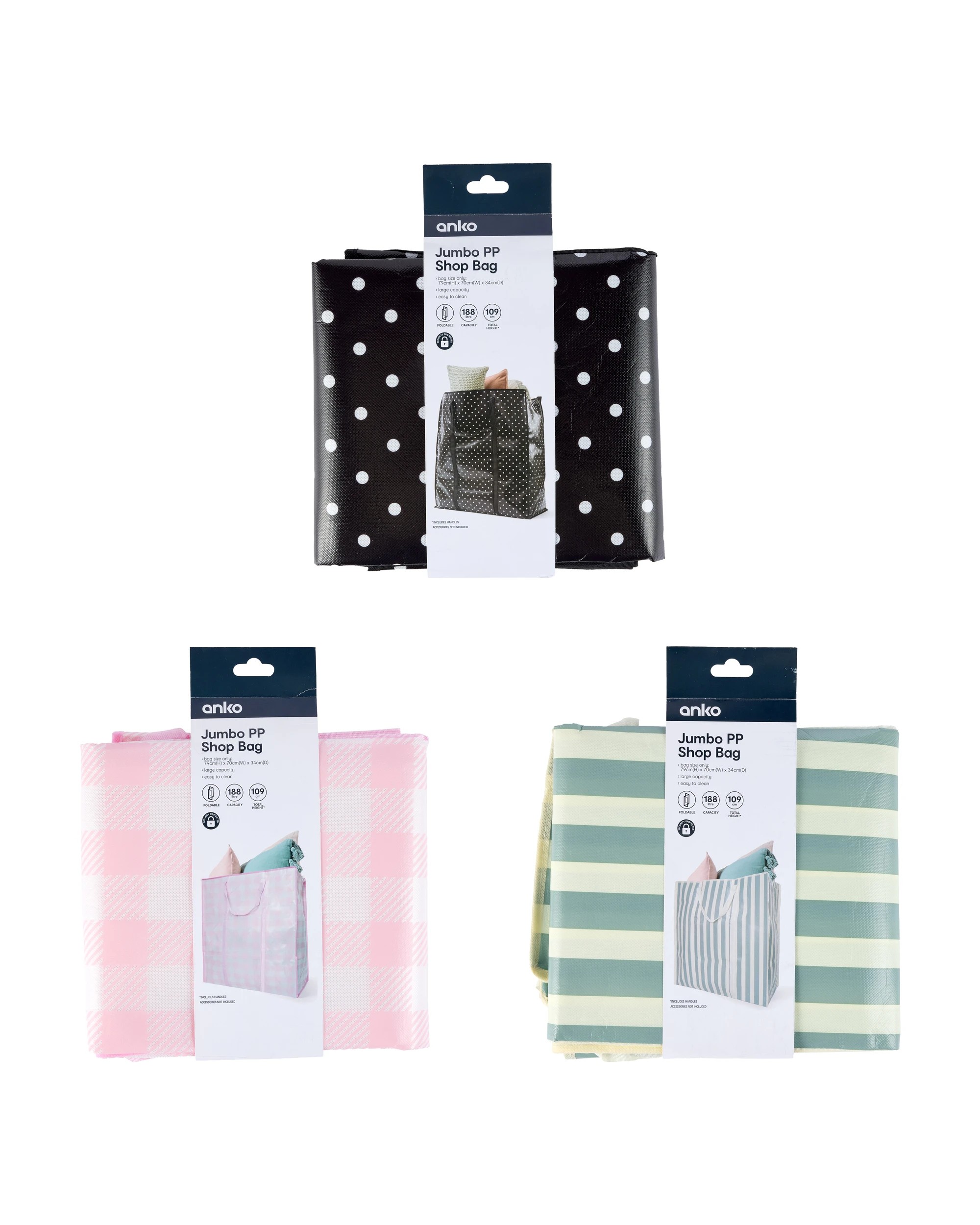 5 Jumbo PP Shopping Bag - Assorted, 5 of 9