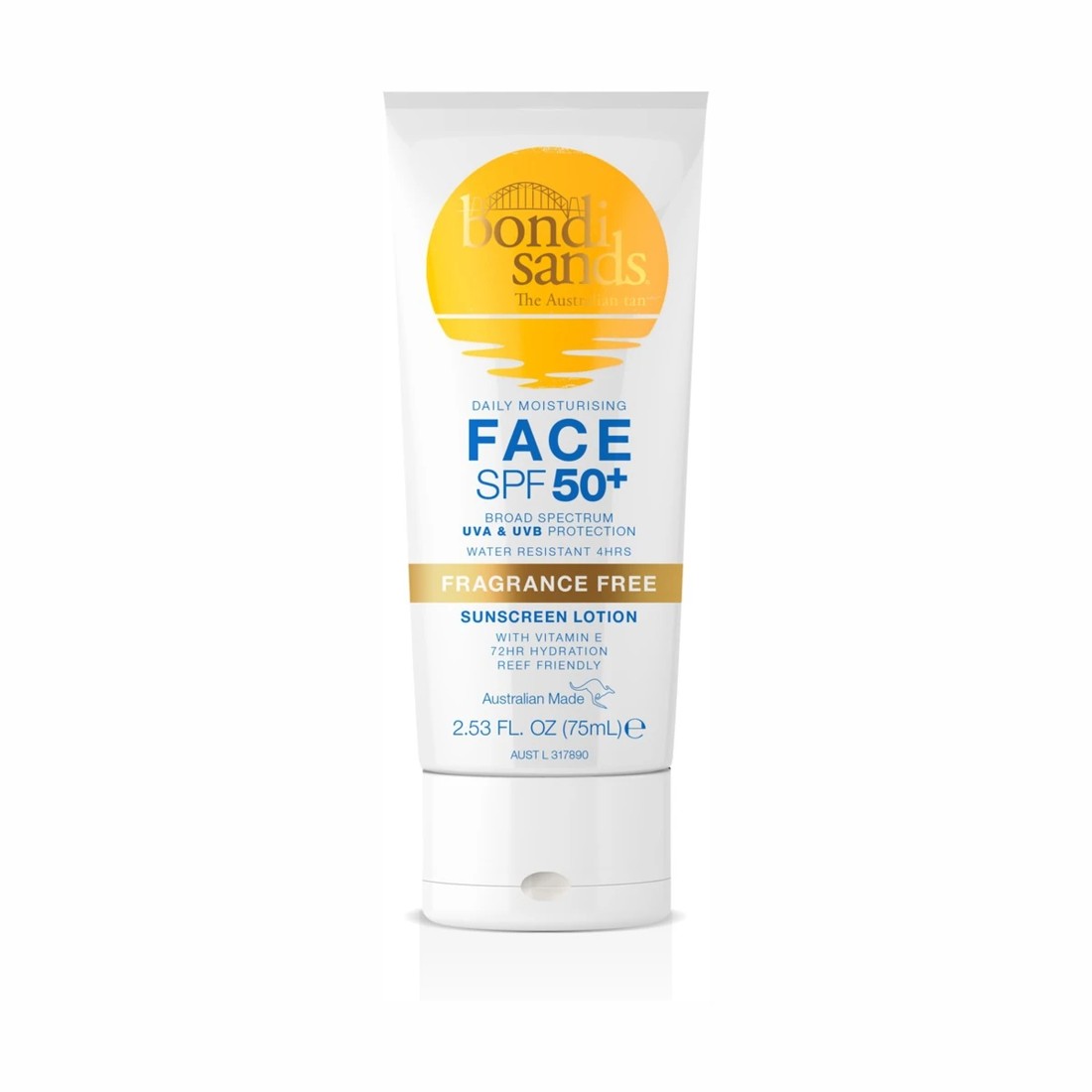 1 Bondi Sands SPF 50+ Frangrance Free Sunscreen Lotion 75ml - Vitamin E, 1 of 1