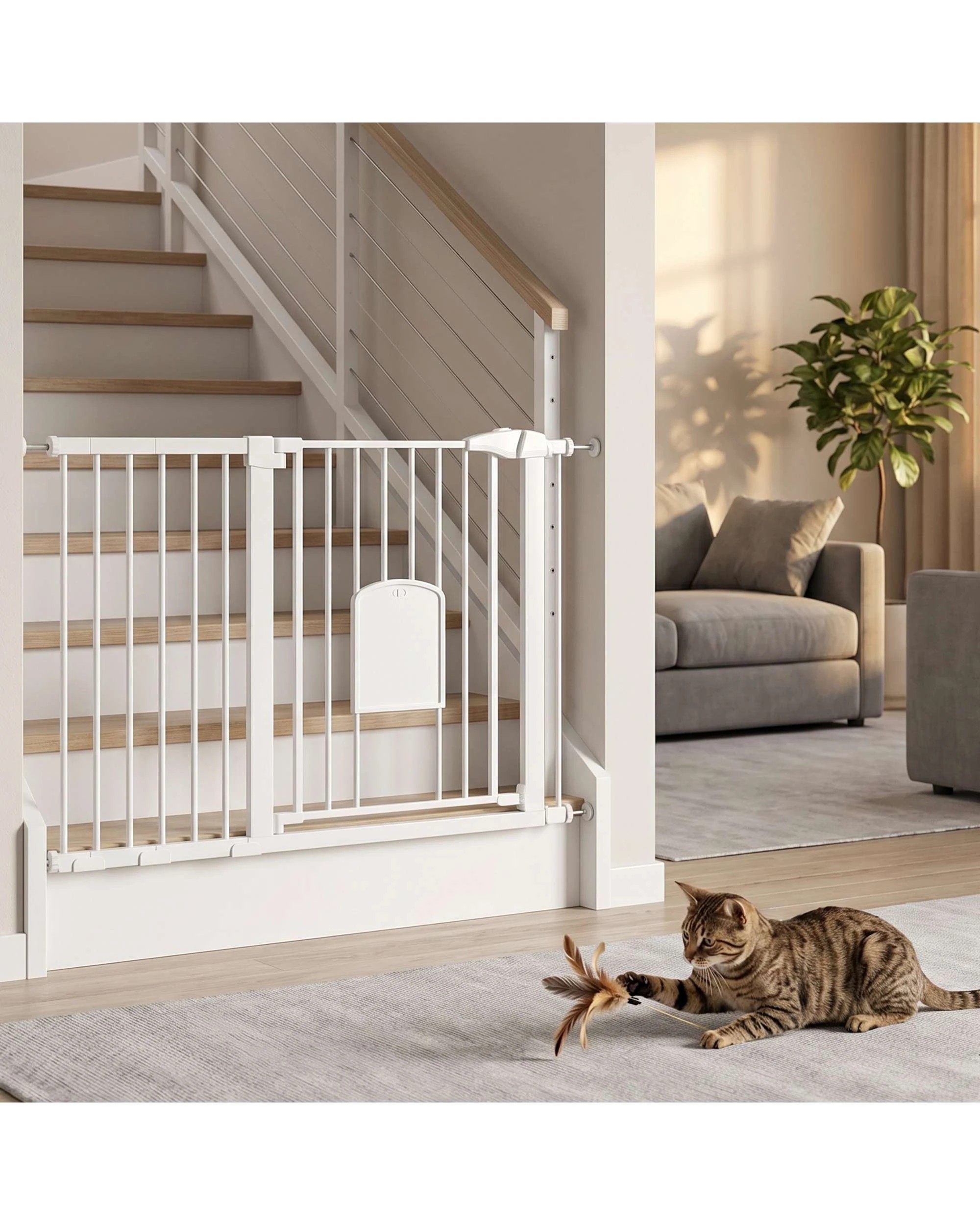 5 Advwin Pet Safety Gate Extra Wide Pet Door, 5 of 9