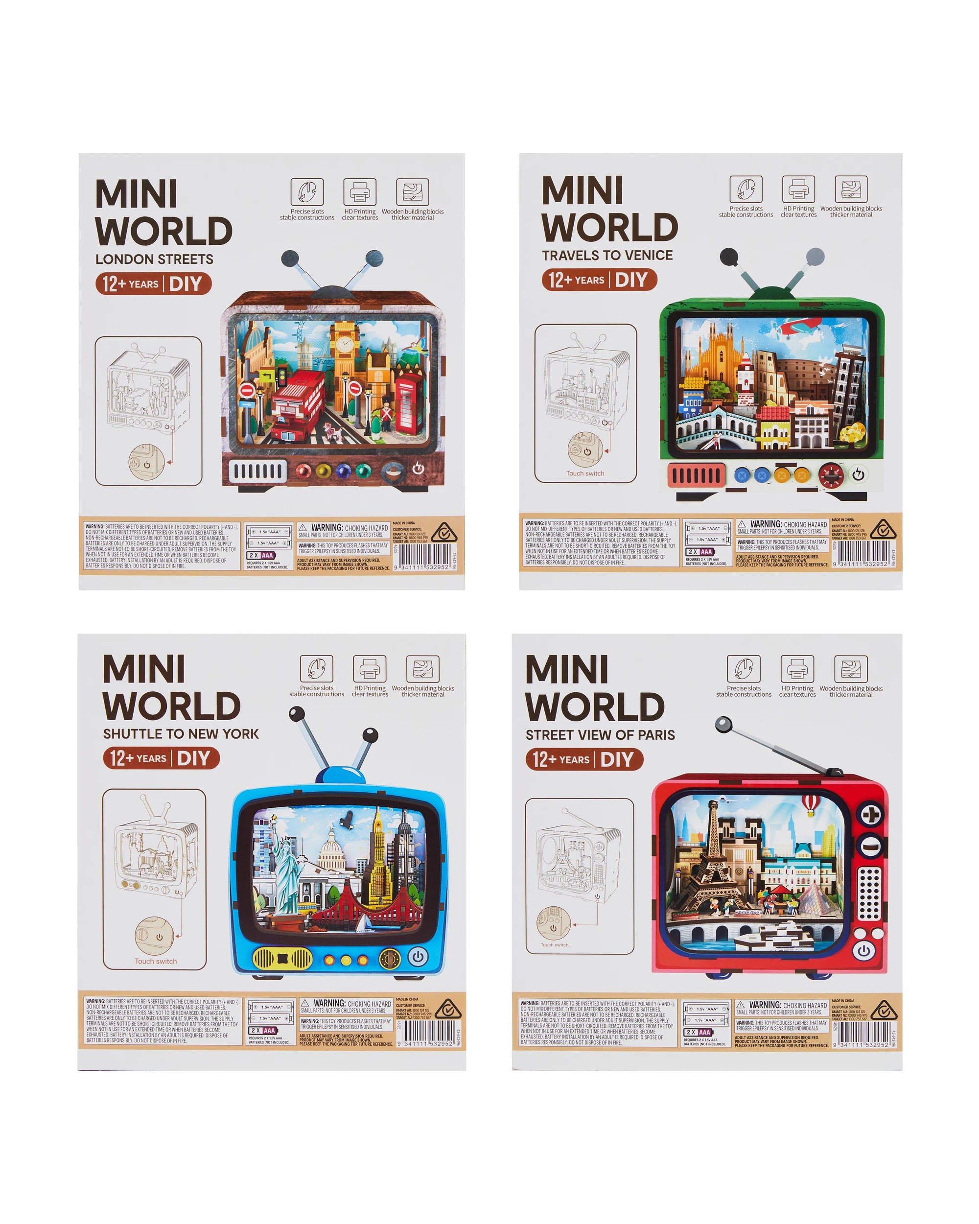 6 Mini World DIY 3D Wooden Puzzle - Assorted, 6 of 6