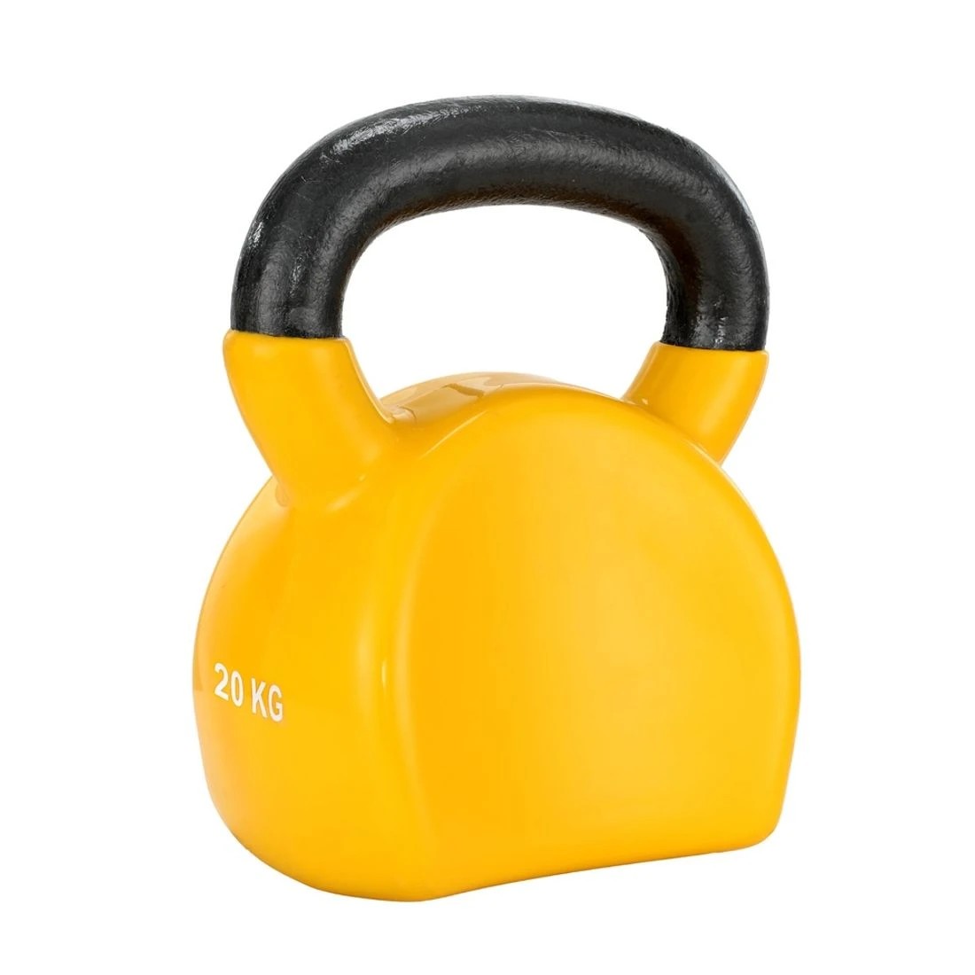 3 Everfit 20kg Kettlebell Set Weightlifting Bench Dumbbells Kettle Bell Gym Home - Yellow, 3 of 6
