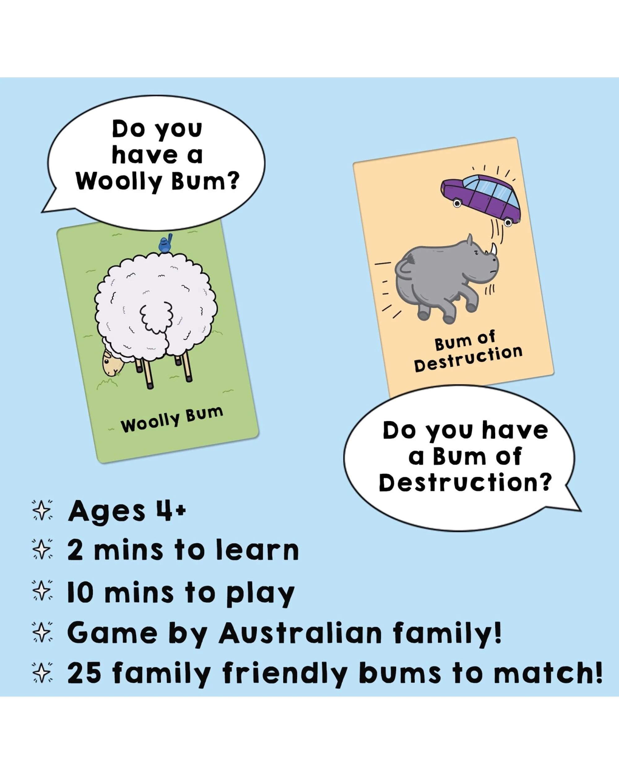 4 Go Bum Animals Card Game, 4 of 4