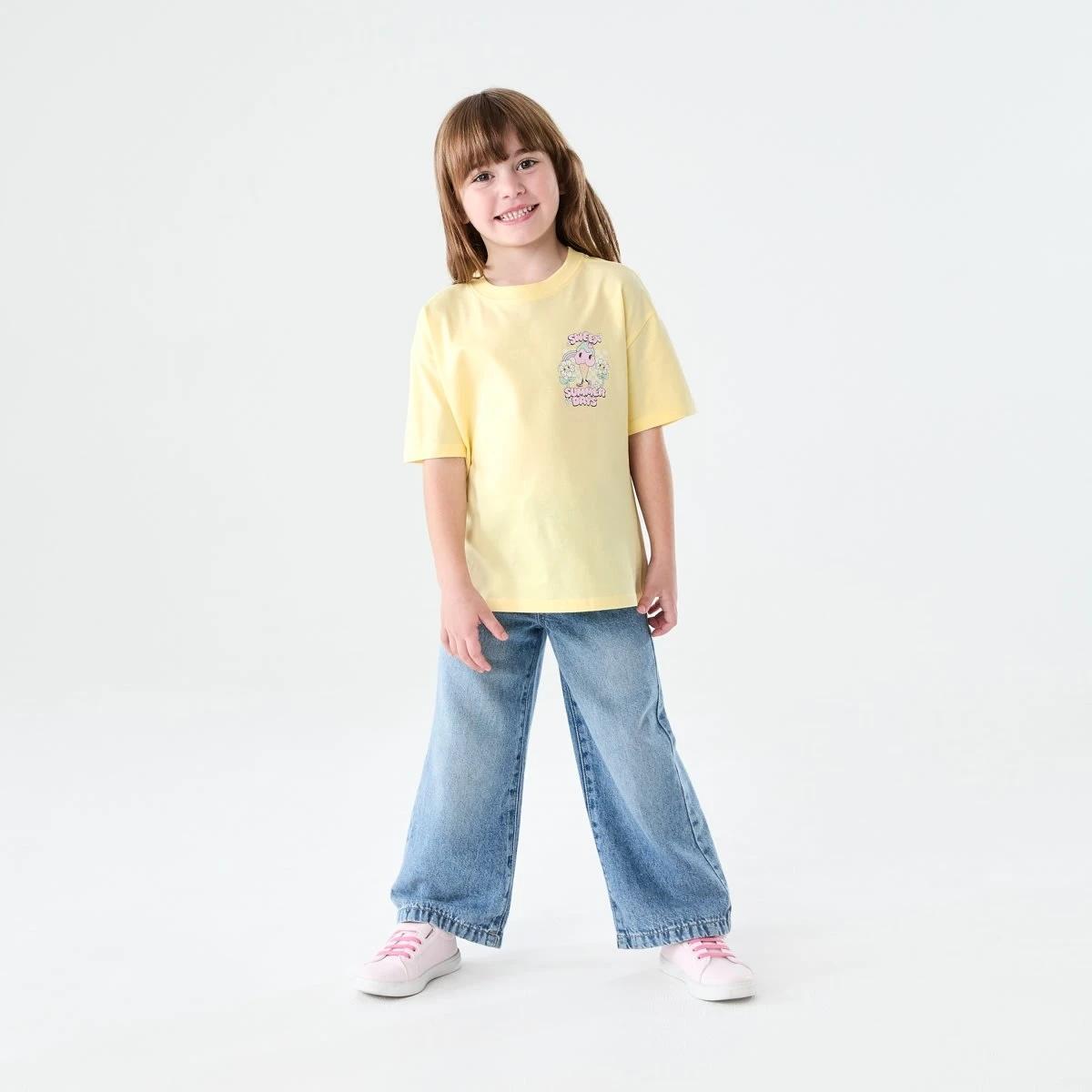 6 Short Sleeve Oversized Print T-shirt SWEET SUMMER DAYS BUTTER, 6 of 7
