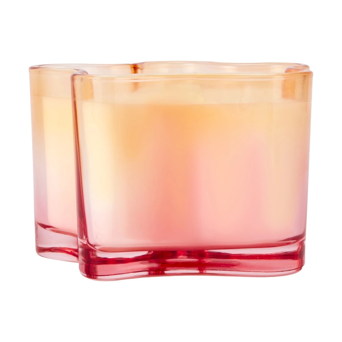 1 Peach and Orange Ombre Wave Fragrant Candle, 1 of 4