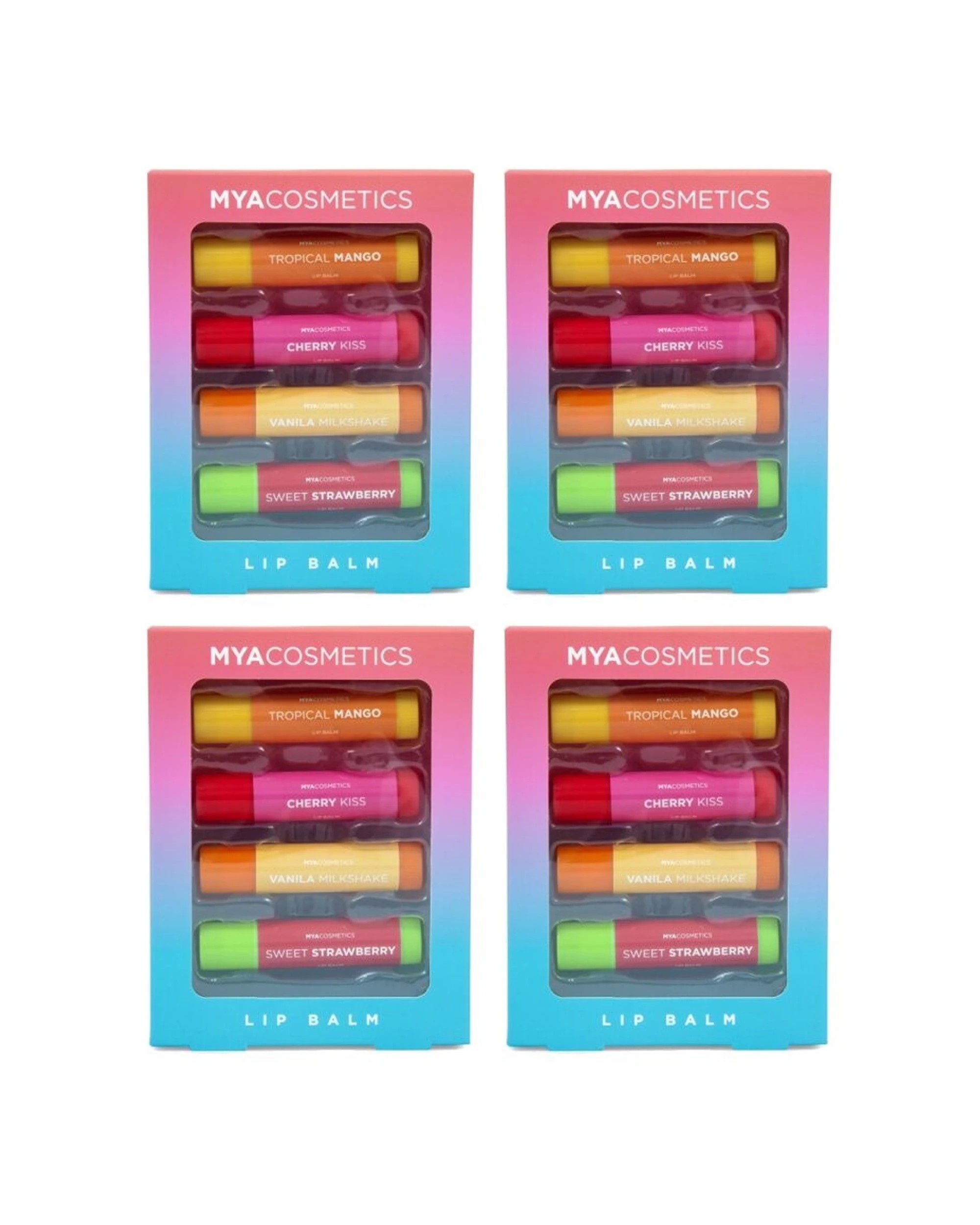 1 MYA 4x 4pc Lip Balm Set Moisturising Tinted Kids Children - Multi, 1 of 8