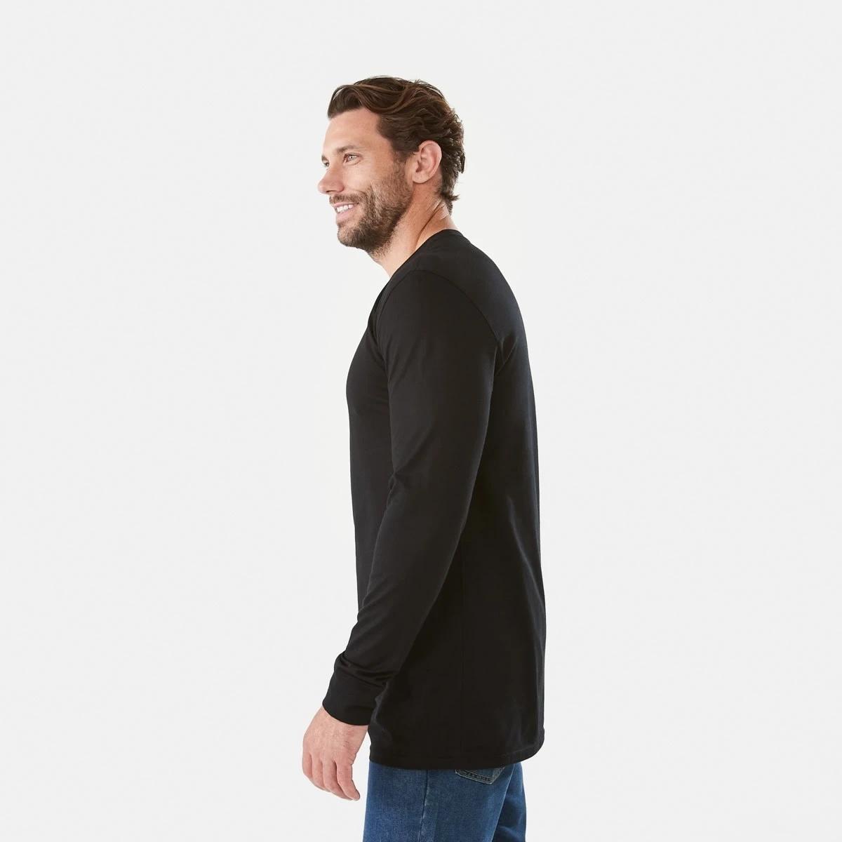 2 Long Sleeve Longline T-shirt Black, 2 of 5