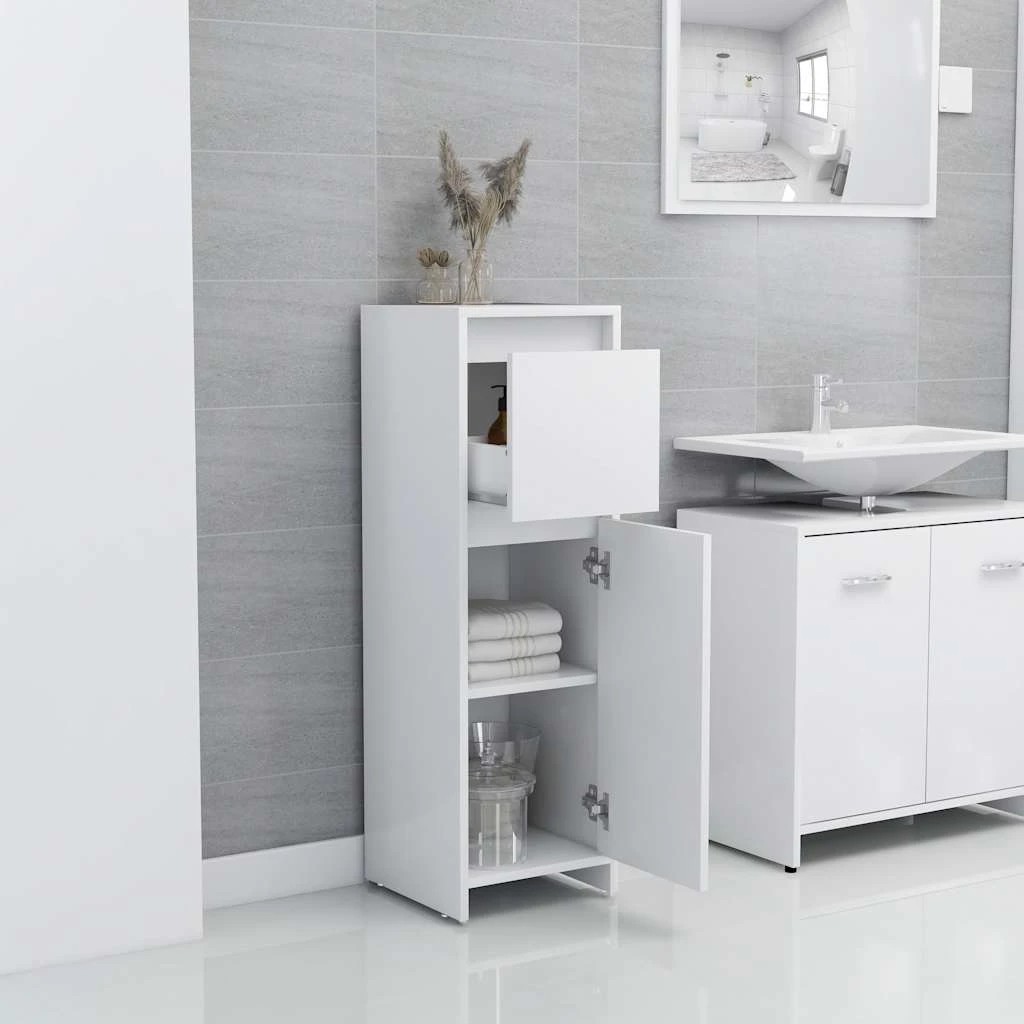 2 Vidaxl Bathroom Cabinet Cabinet - White, 2 of 8