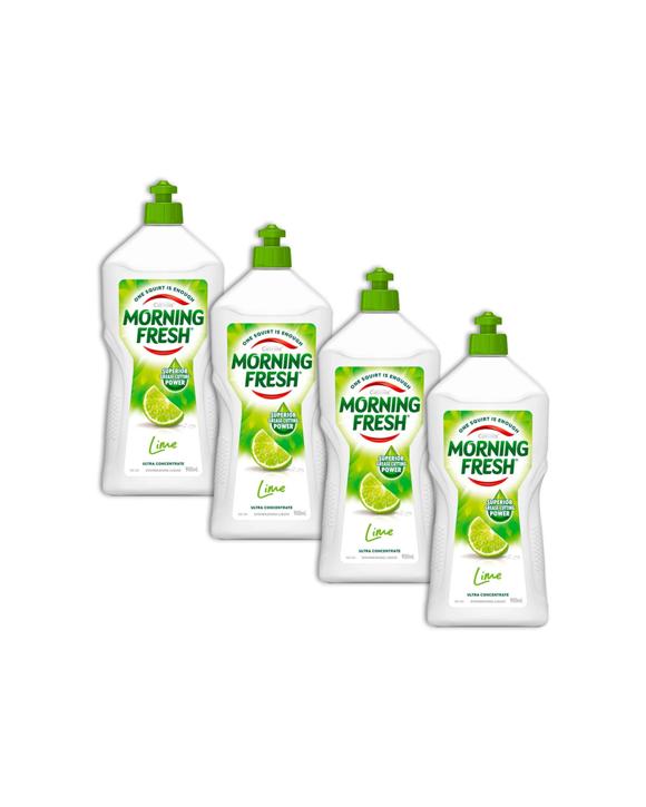 Morning Fresh Dishwashing Cleaning Liquid Lime Fresh 4 Pack 900ml - Multi