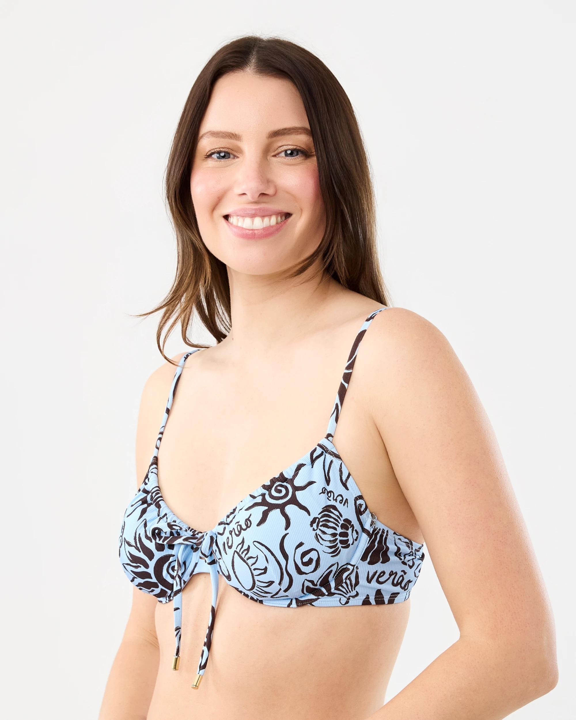 2 Tie Front Balconette Swim Top Sersugd, 2 of 10