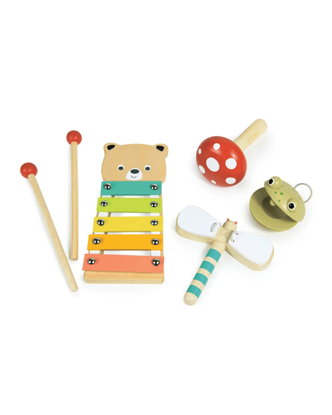 Mentari Woodland Music Set Bear Xylophone Maraca Castanets Clacker 3 ...