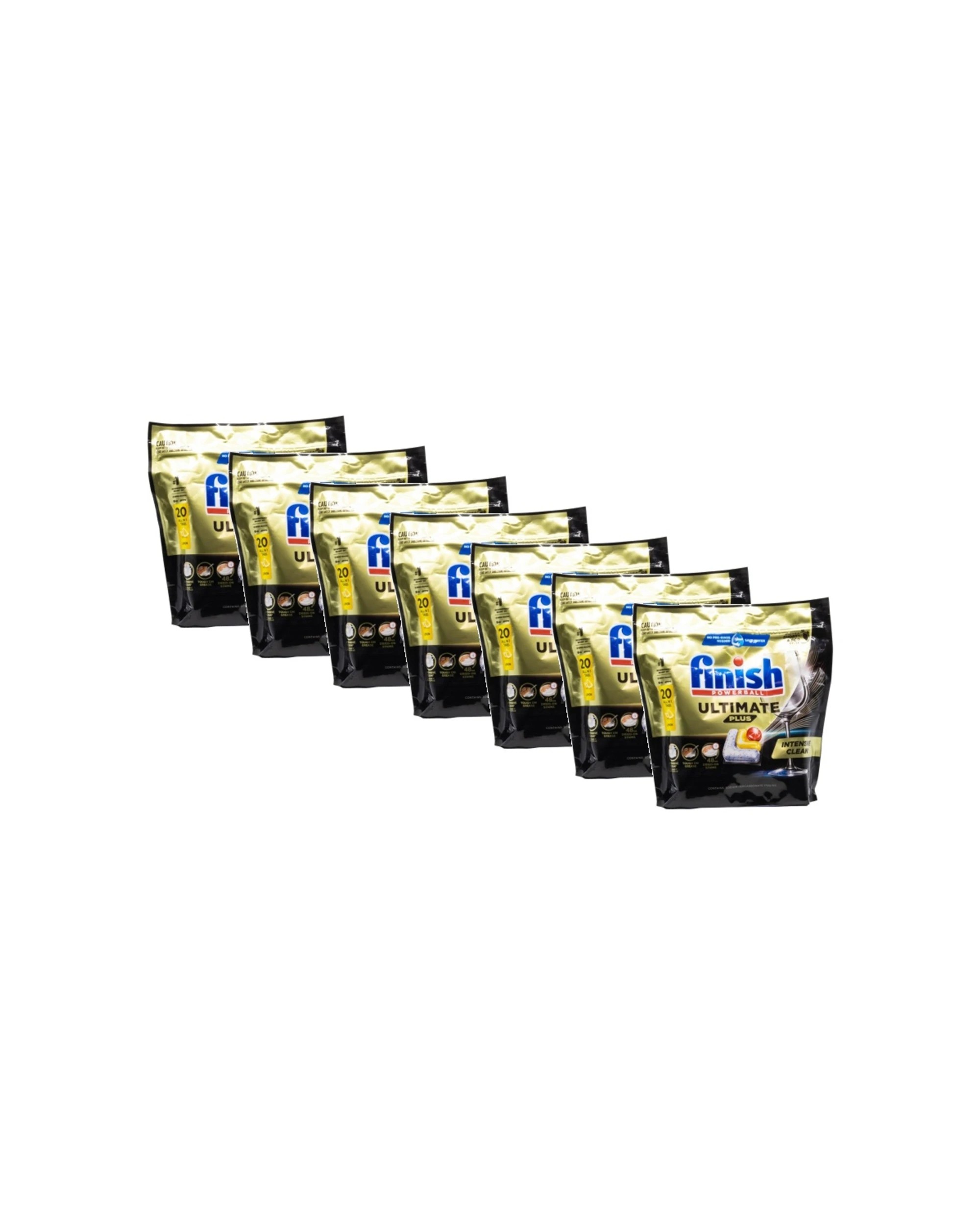 1 Finish Powerball All-In-One Dishwasher Tablets Ultimate Plus Lemon 7x20pc - Multi, 1 of 3