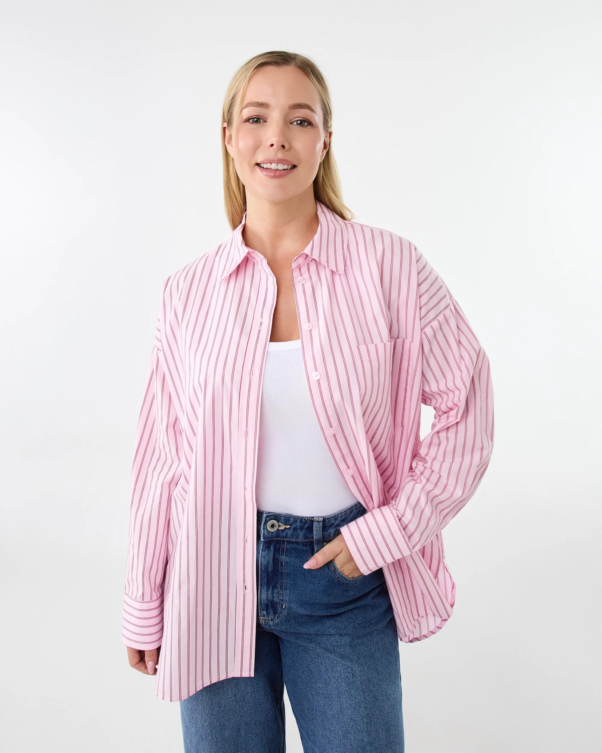 1 Long Sleeve Oversized Stripe Shirt Balle Strp, 1 of 10