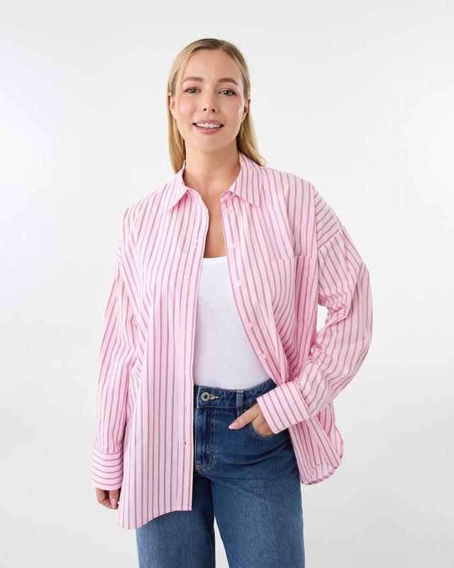 Long Sleeve Oversized Stripe S