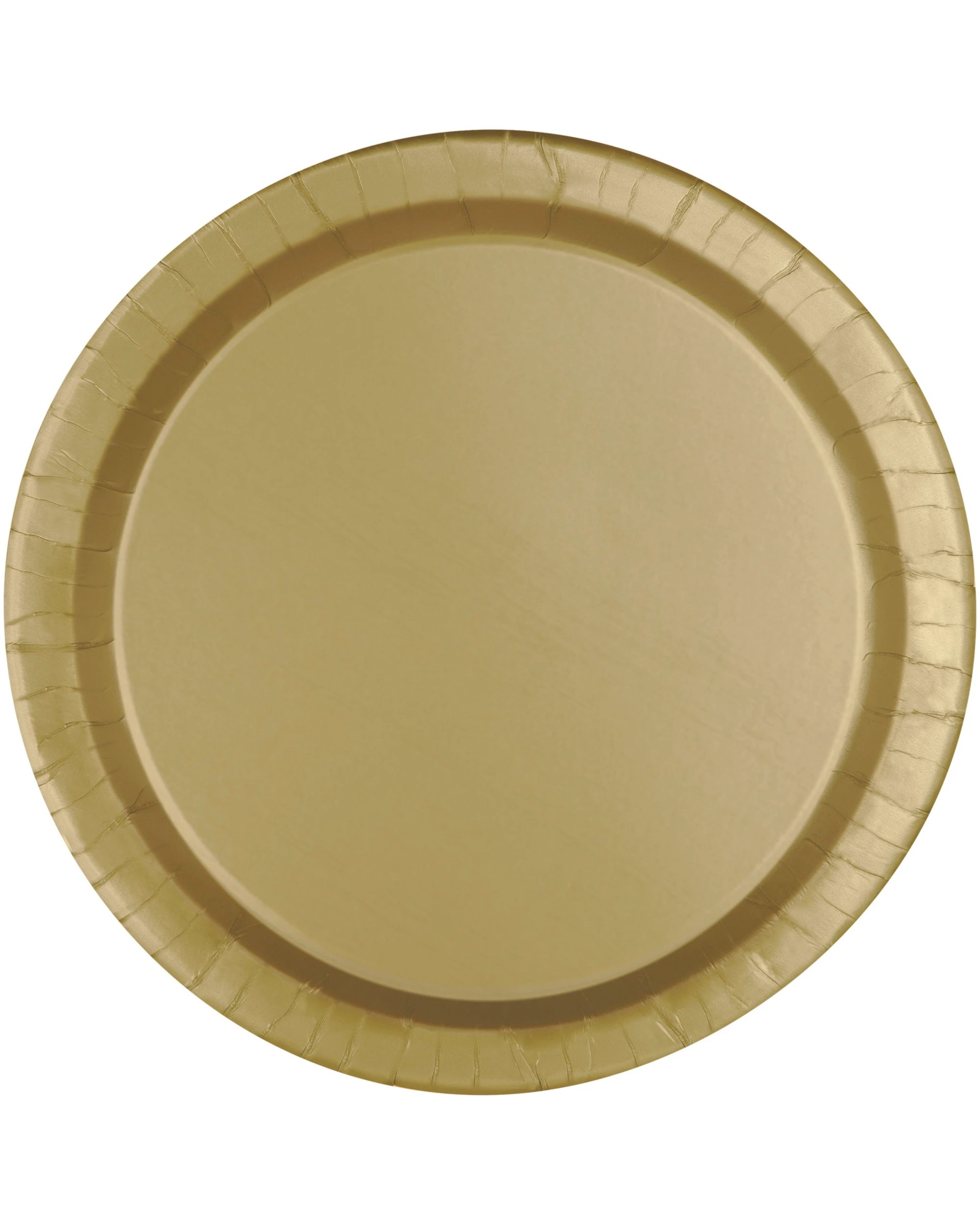 1 Unique Round Paper Plates 23cm Pack of 8 - Gold, 1 of 1