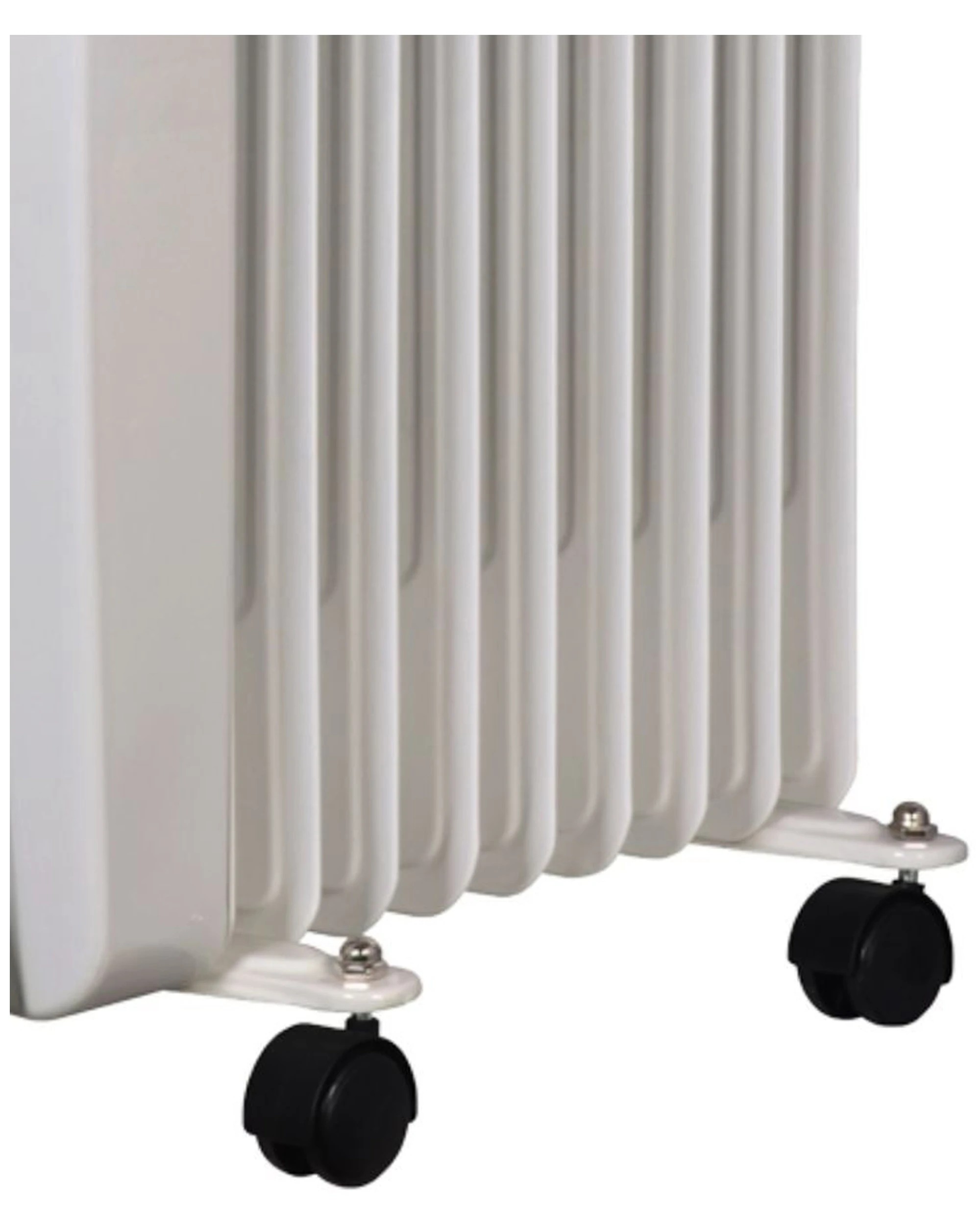 3 Heller Hoch9 2000w Electric Portable 9 Fin Oil Heater/column/castor Wheels - White, 3 of 3