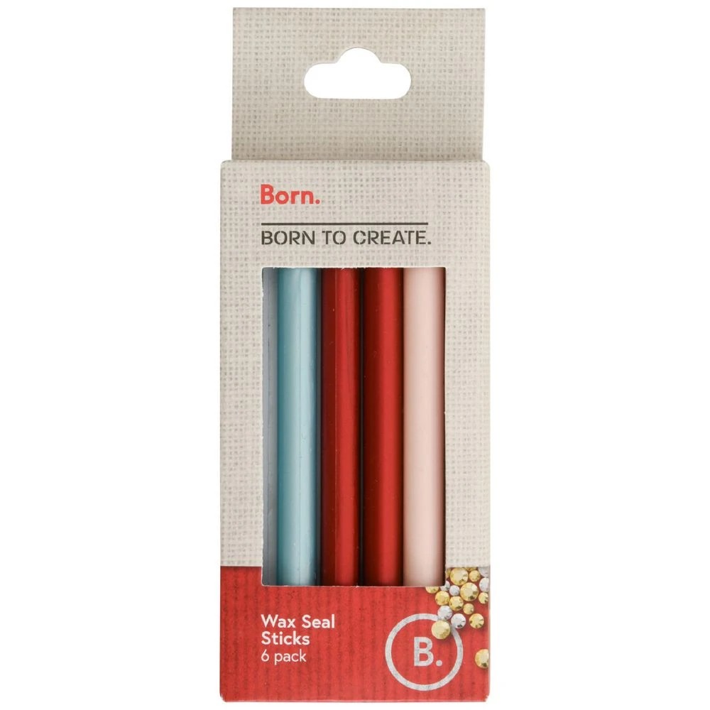 1 Born Wax Sticks Multi Coloured 6 Pack, 1 of 2