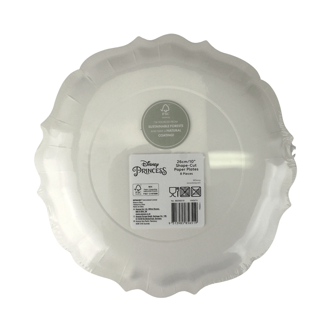 2 Amscan Disney Princess Once Upon A Time Large Paper Plates Pack of 8, 2 of 2