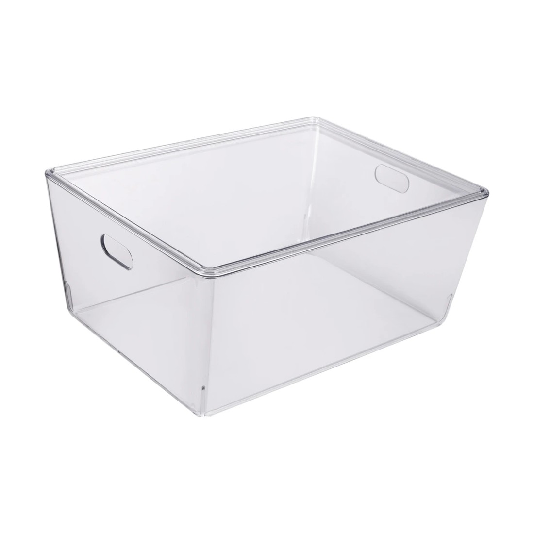 1 11L Smooth and Shiny Plastic Tub - Clear, 1 of 2
