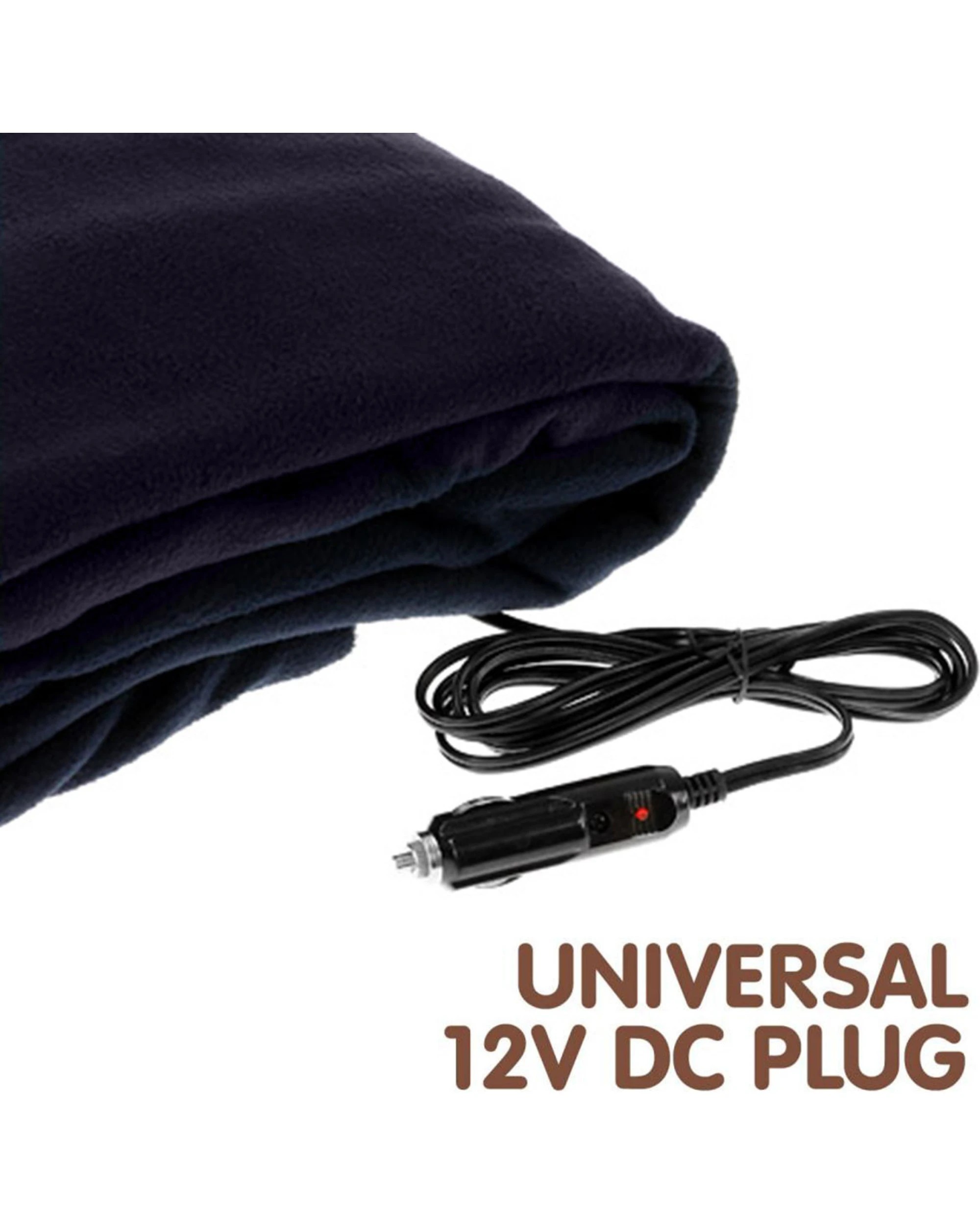 3 Laura Hill Heated Electric Car Blanket 150x110cm 12v - Blue
 - Single Bed, 3 of 5