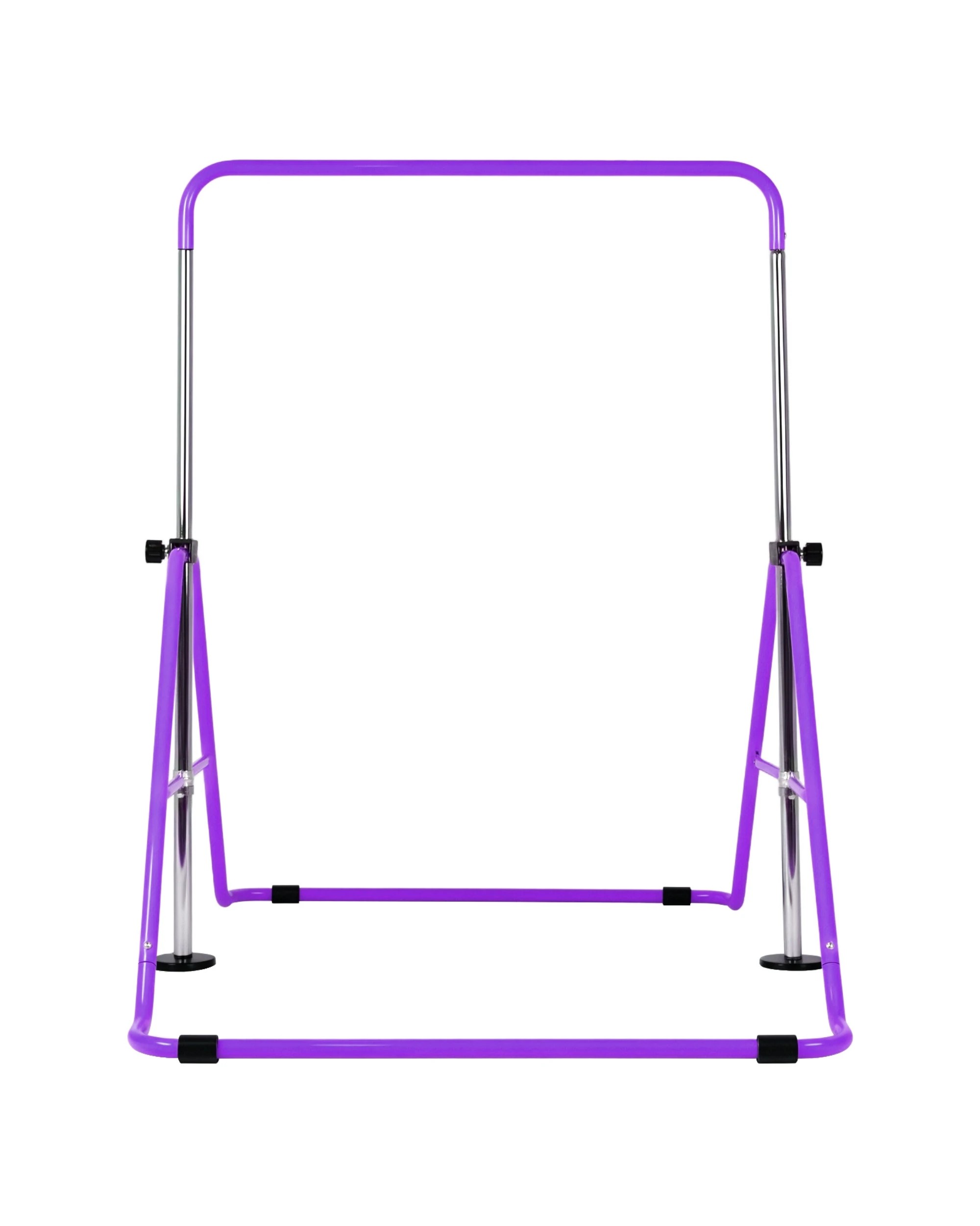 2 Advwin Foldable Kids Gymnastics Bar w/5 Adjustable Height Purple, 2 of 6