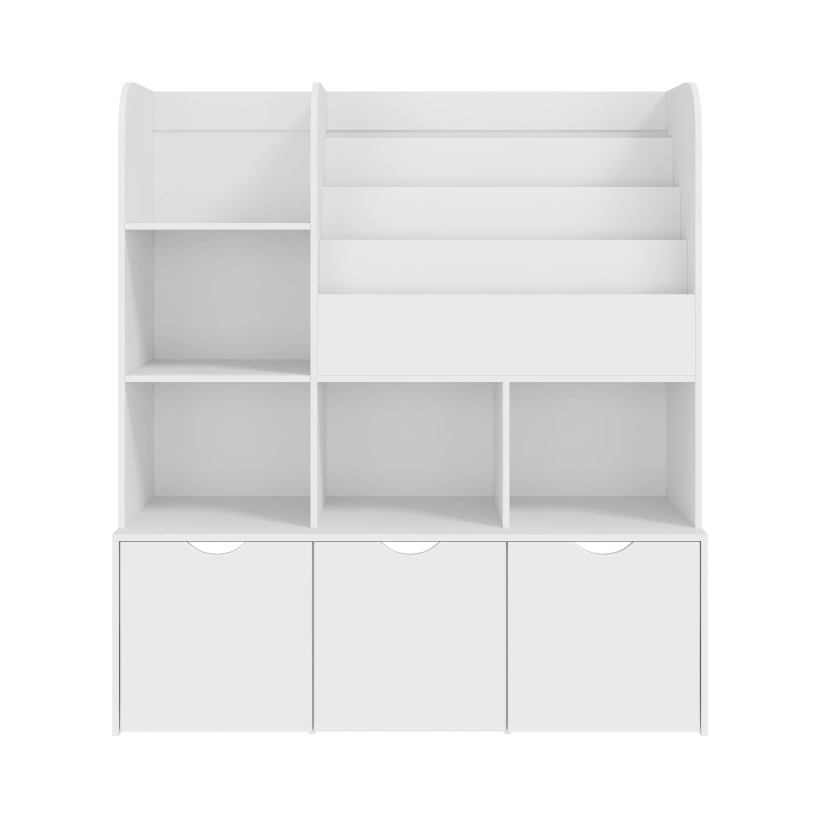 7 Oikiture Kids Bookcase Toy Organiser Cabinet Bookshelf With Chest Storage
 - White, 7 of 10