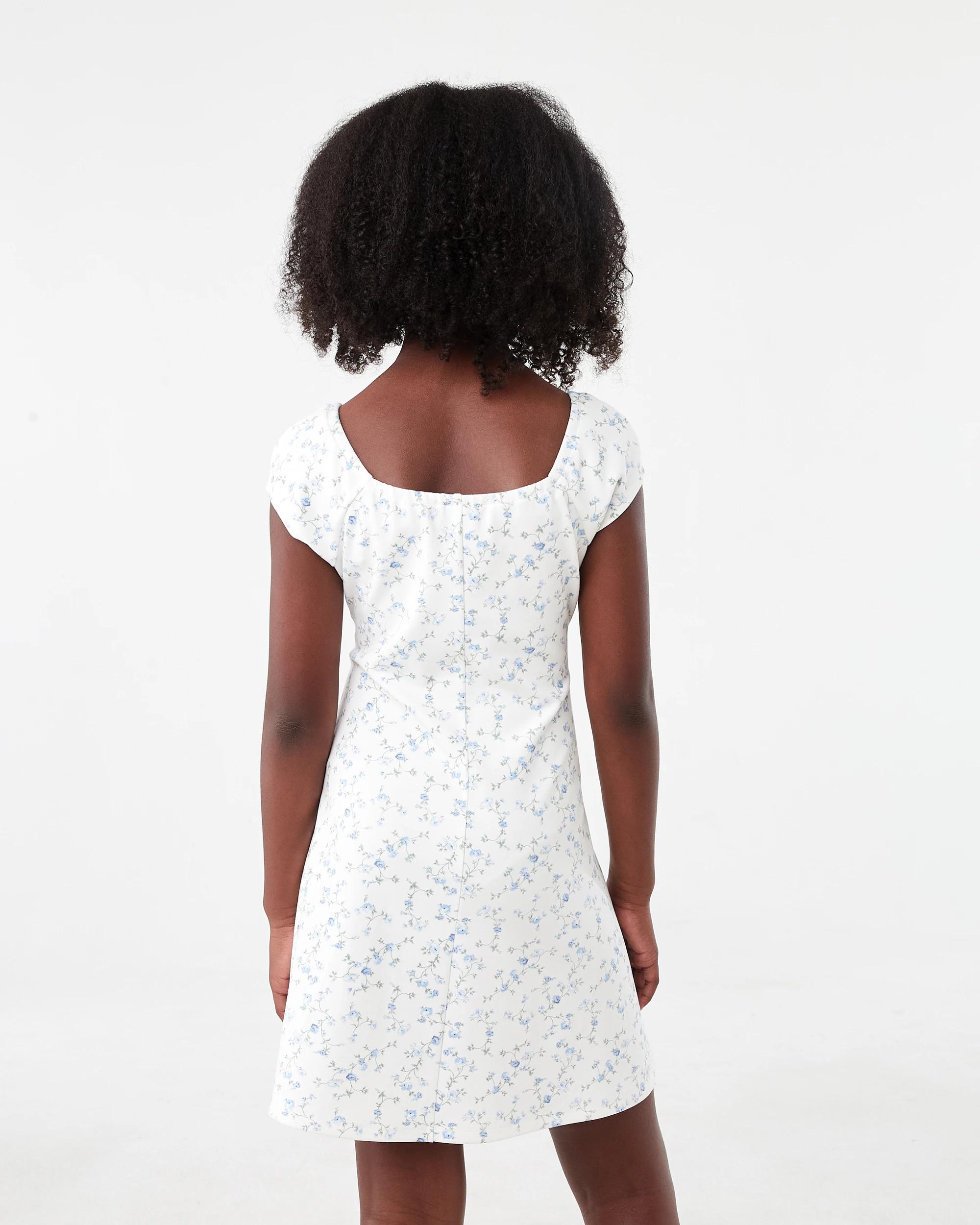 2 Ponte Dress Wht Roses, 2 of 7