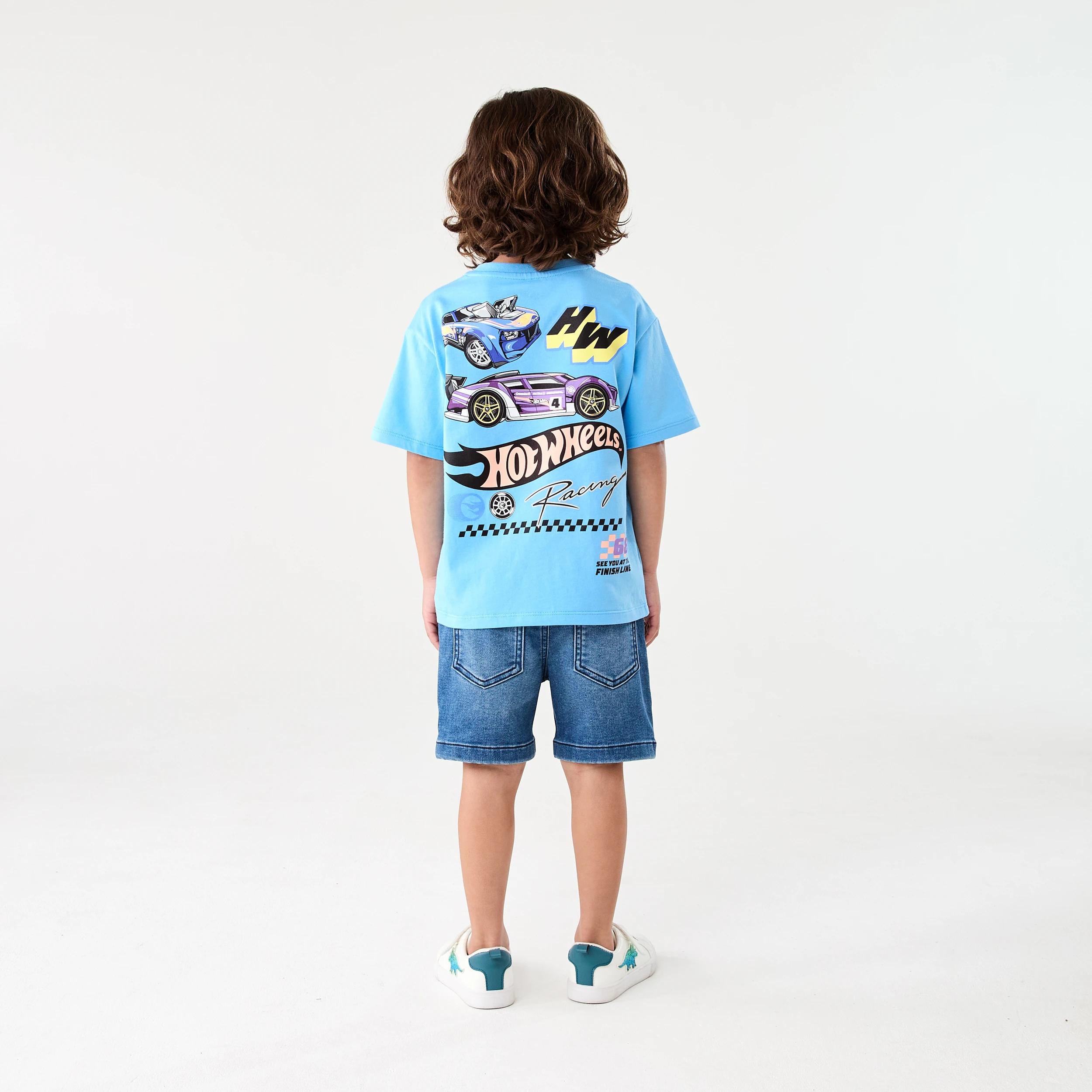 7 Hot Wheels License Print T-shirt HOT WHEELS RACING FRONT AND BACK PRINT, 7 of 7