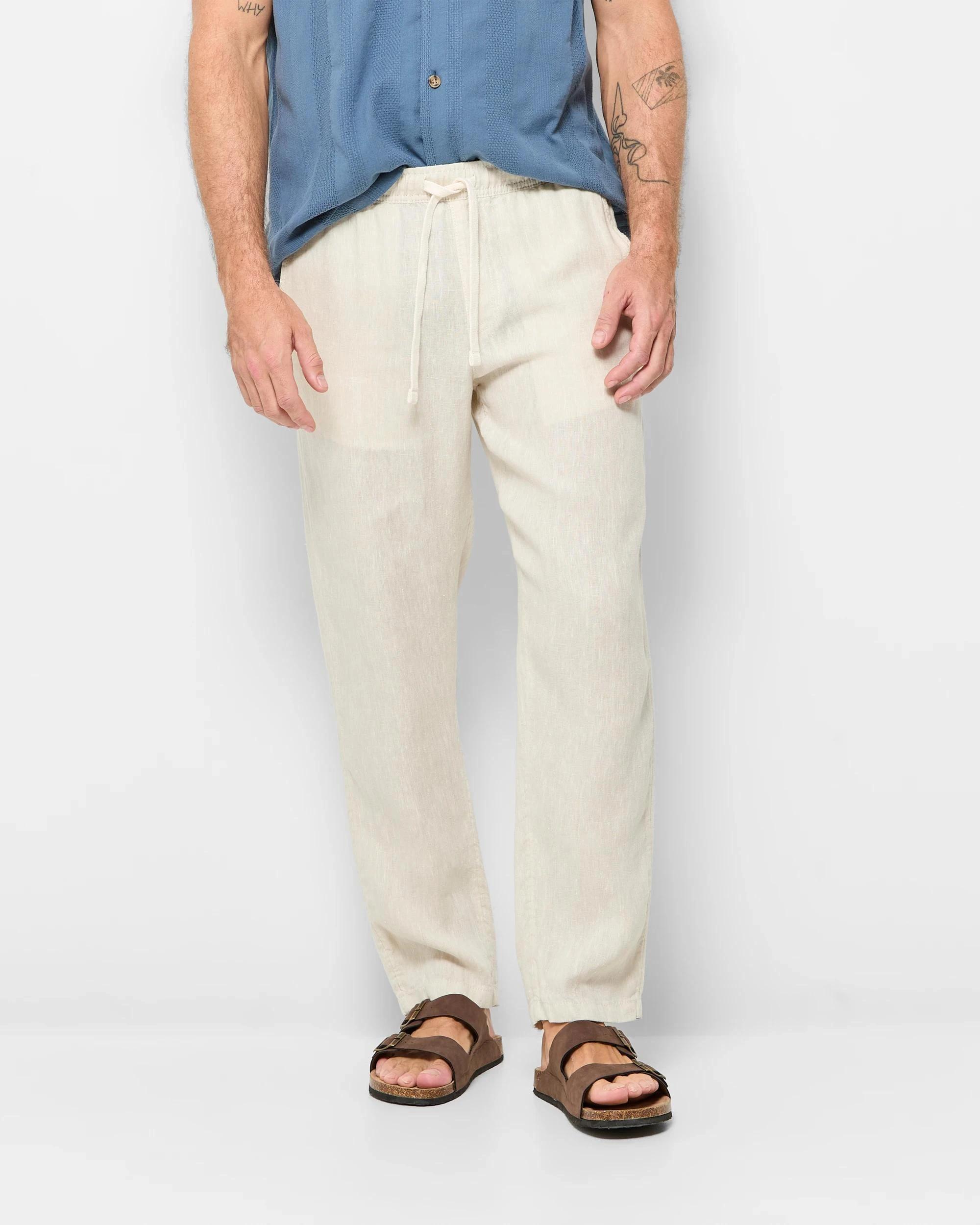 1 Target European Linen Pants LIGHT STONE, 1 of 5