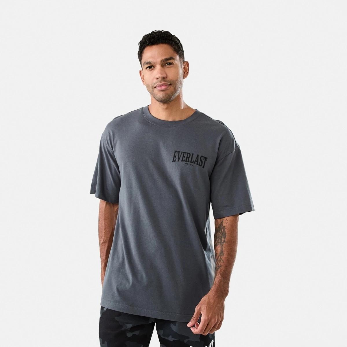1 Everlast Mens Crew Neck T-shirt Charcoal, 1 of 8