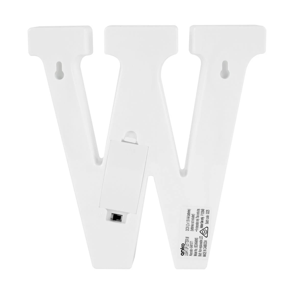 3 Light Up Letter - W, 3 of 5
