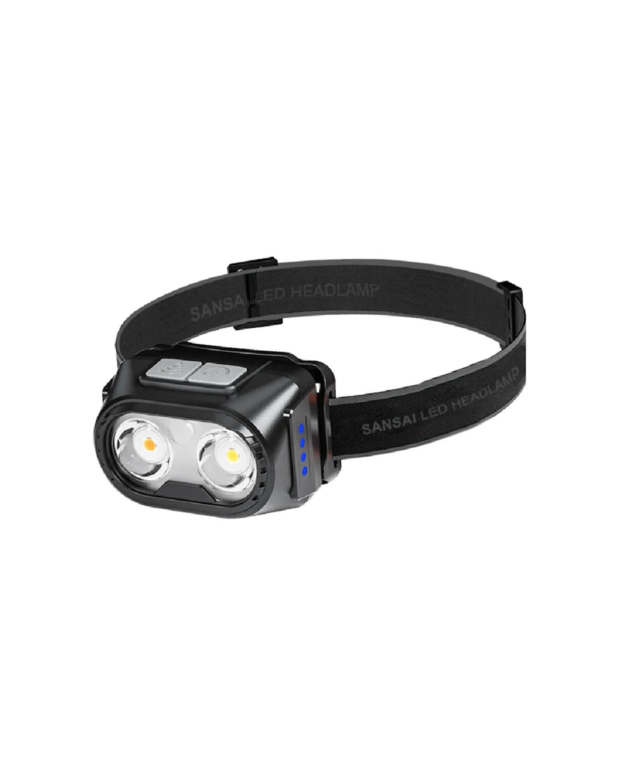 1 Sansai Rechargeable Motion Sensor LED Headlamp with Adjustable Band - Black, 1 of 6
