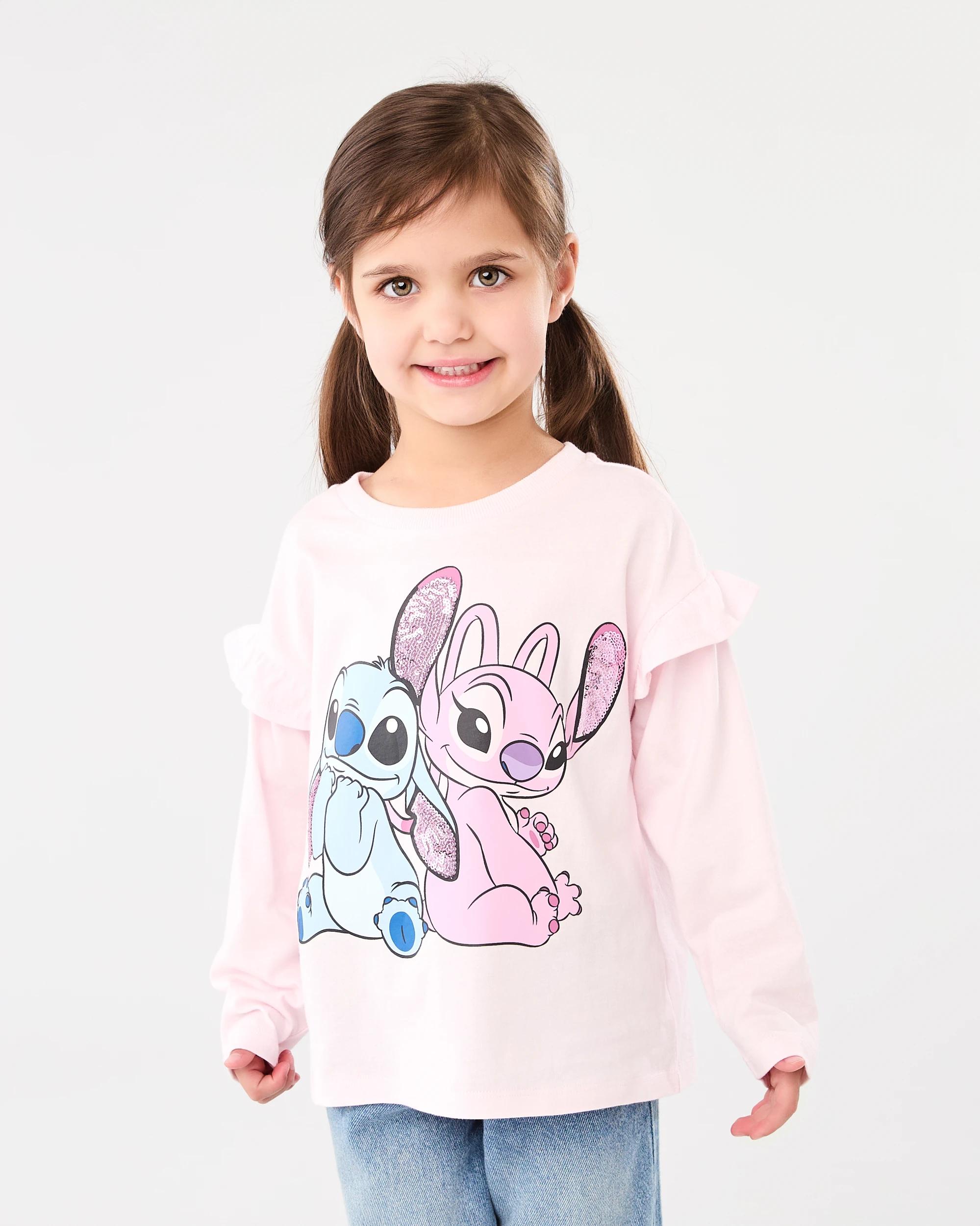 1 Disney Lilo & Stitch License Long Sleeve T-shirt Stitch, 1 of 7
