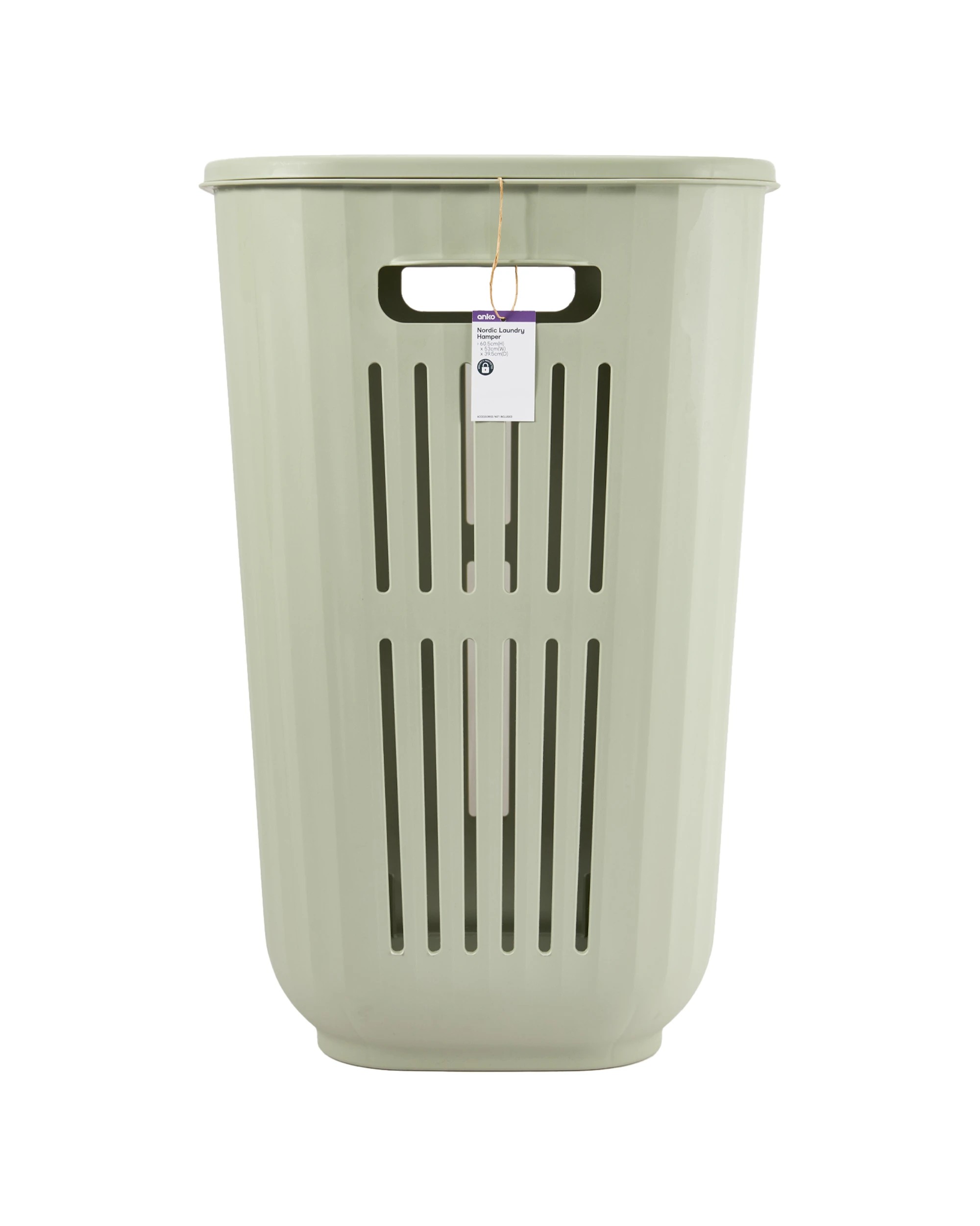 6 80L Nordic Laundry Hamper - Green, 6 of 6