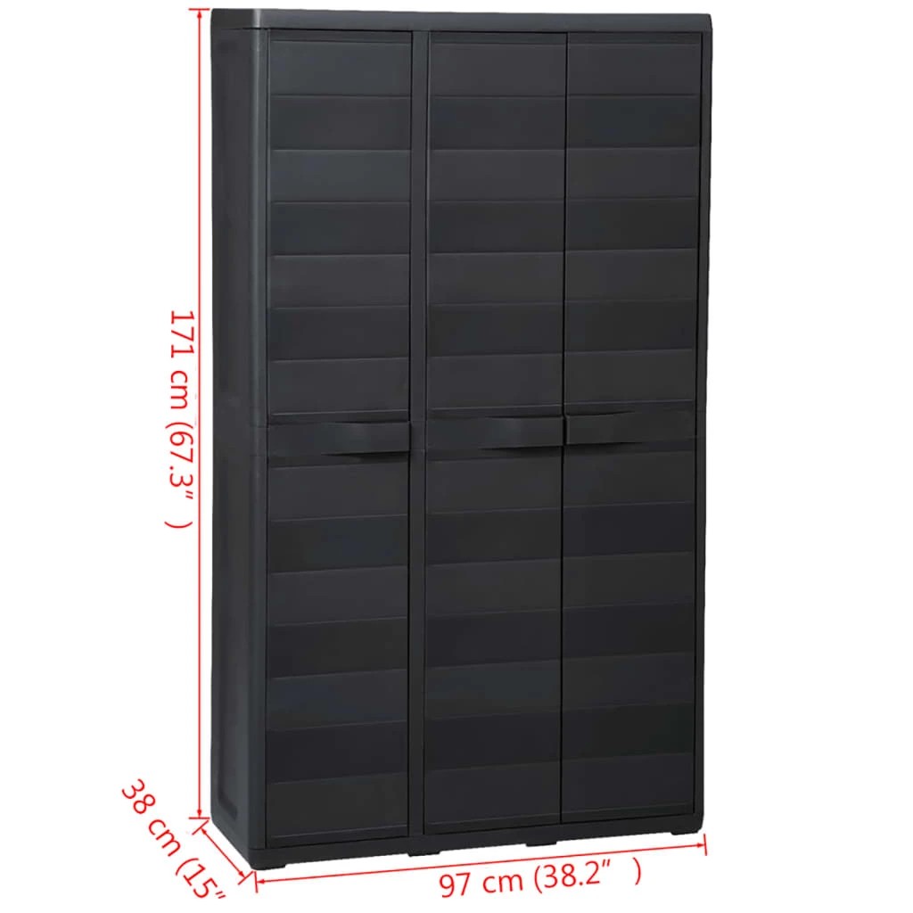 9 Vidaxl Garden Cabinet - Black, 9 of 9