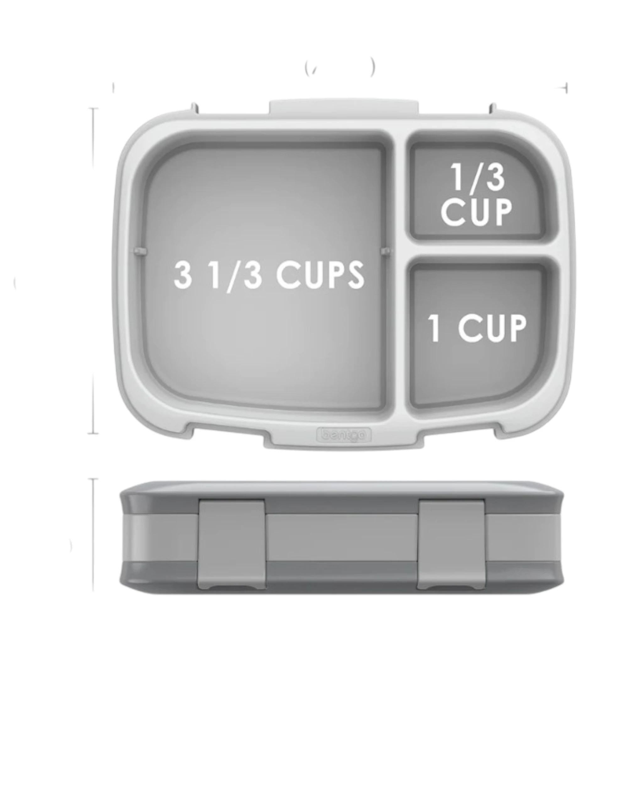 3 Bentgo Fresh Version 2 Lunch Box Container Storage - Grey, 3 of 3