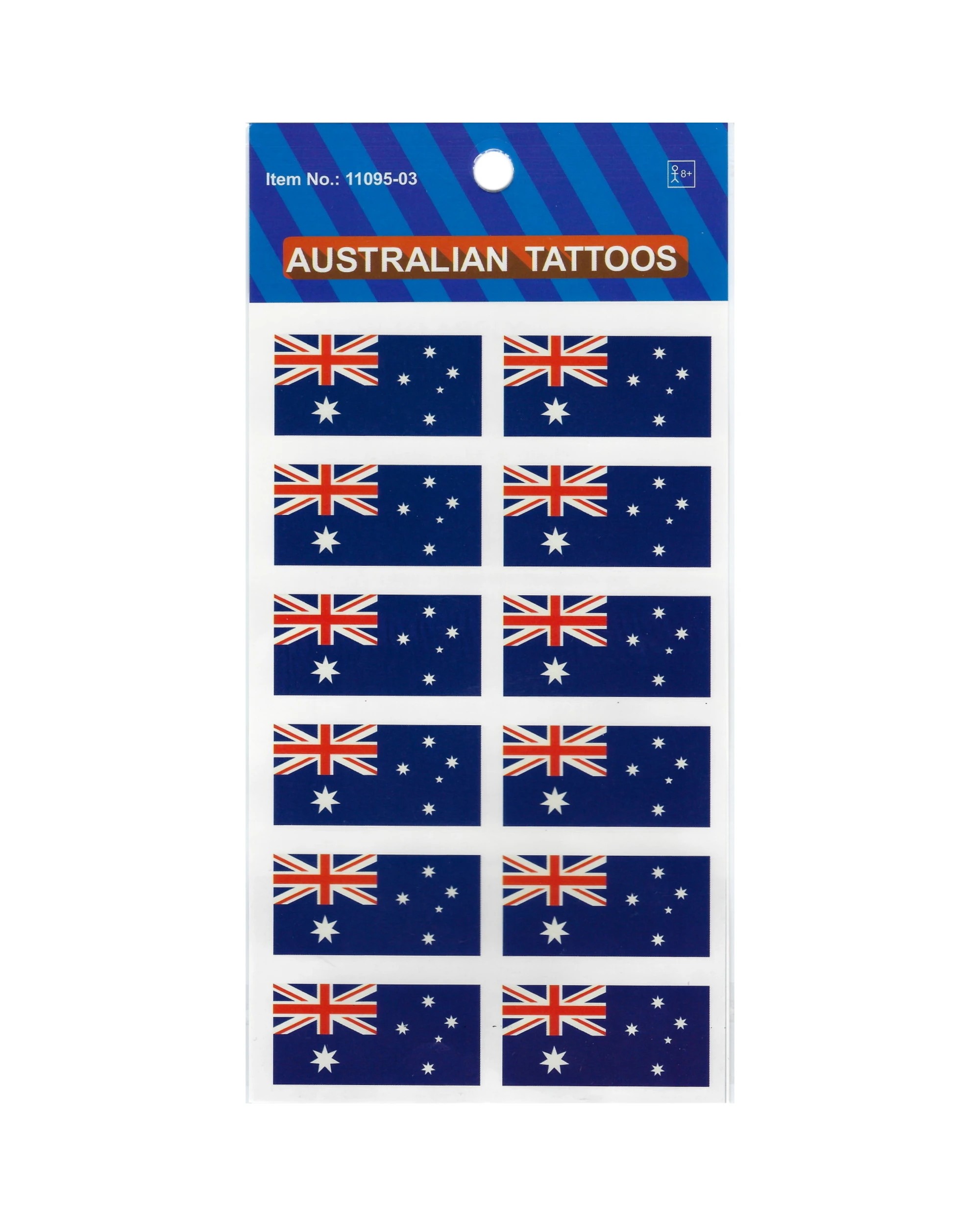 1 Partyrama Aussie Flag Tattoos 1 Sheet, 1 of 1