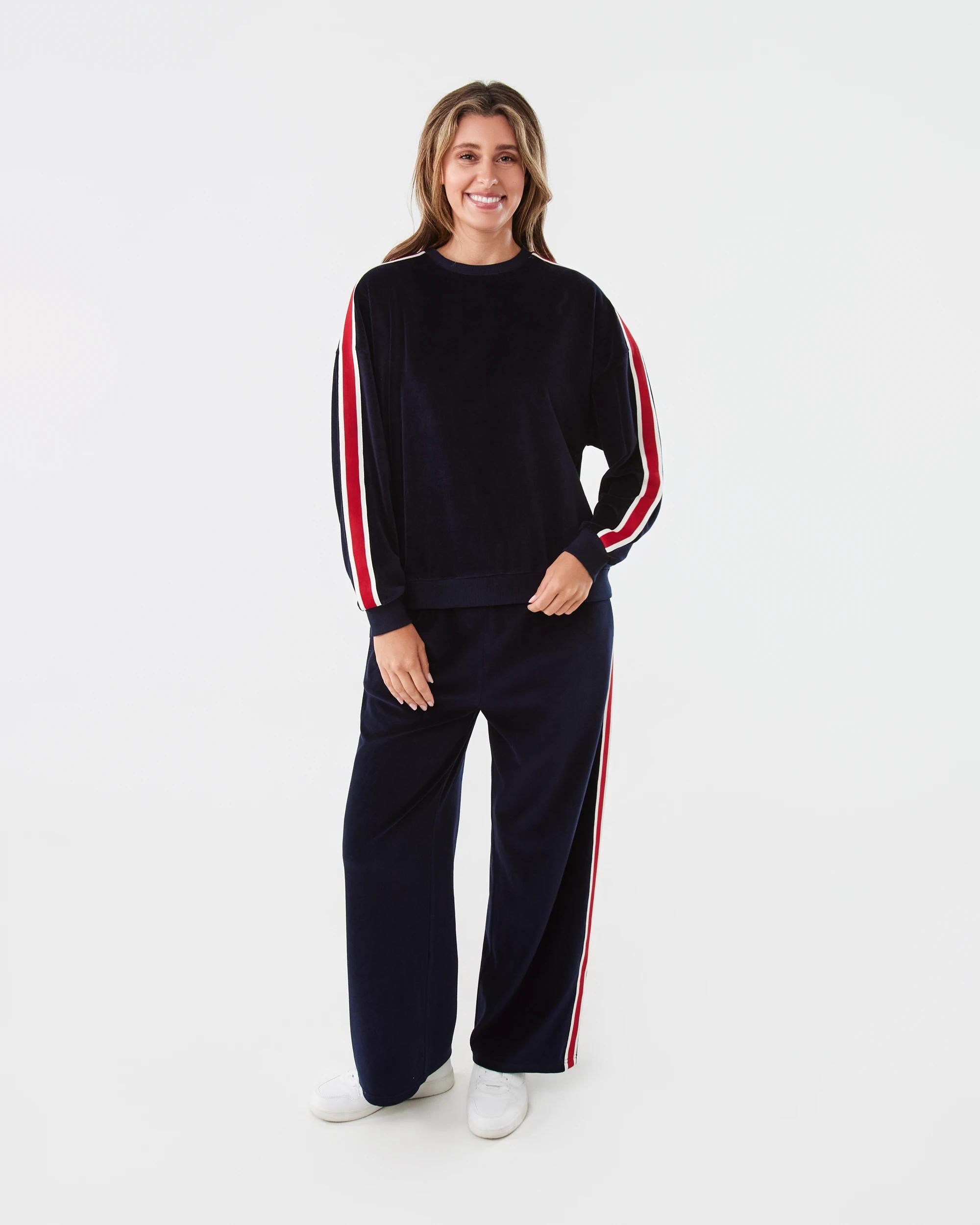 7 Velvet Sweatshirt Navy Blaze, 7 of 7