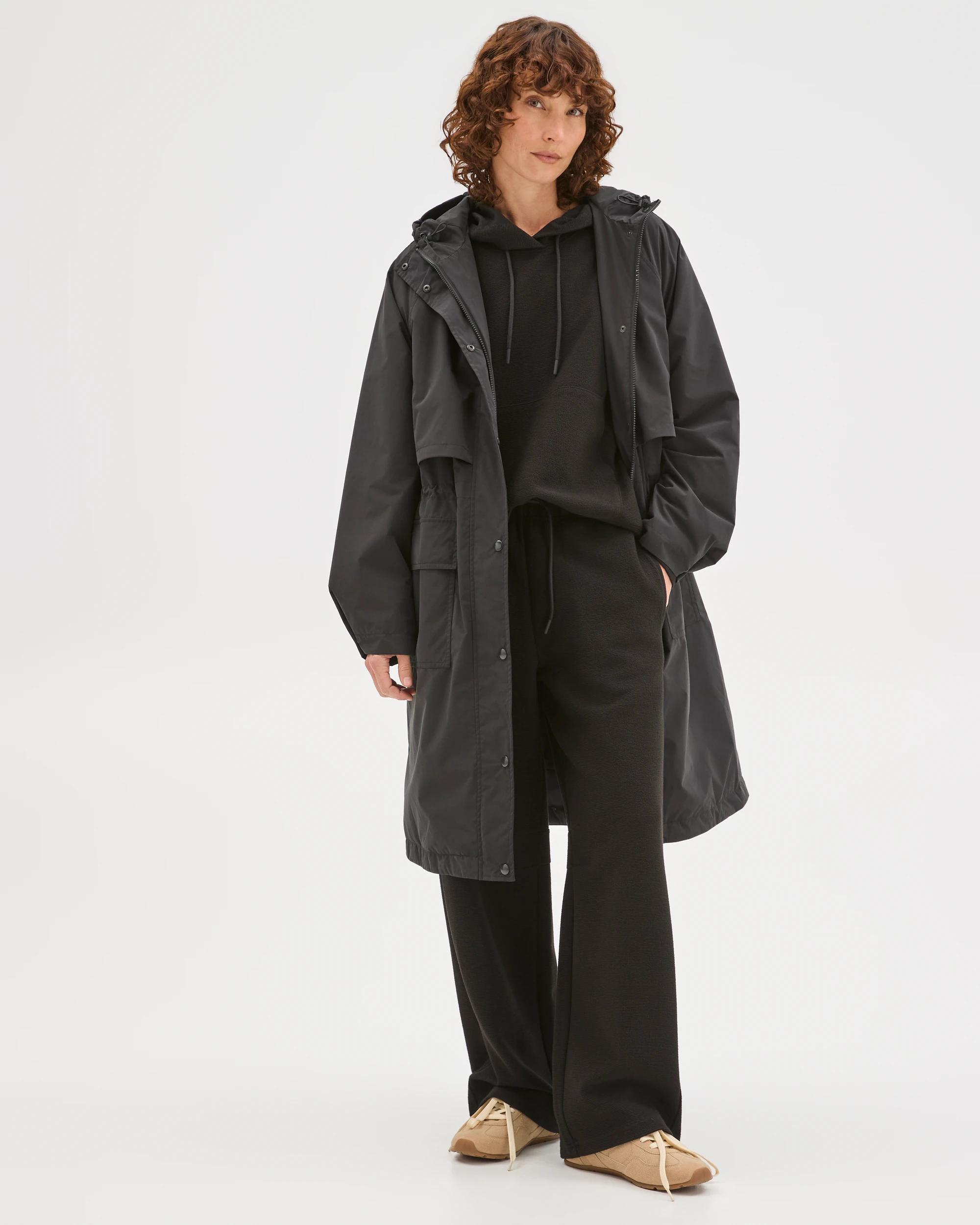 1 Target Active Active Padded Trench Longline Jacket BLACK, 1 of 7